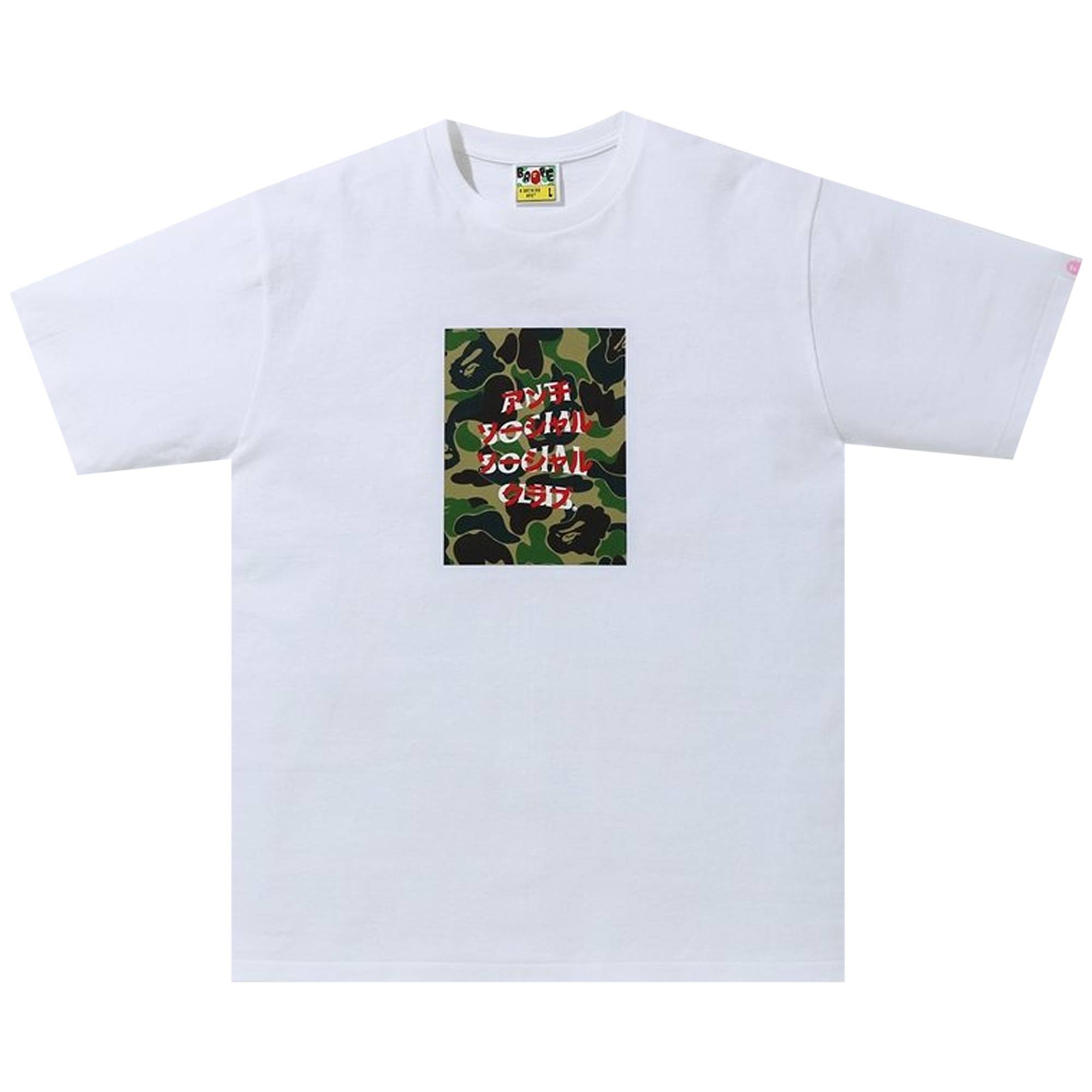 BAPE x Anti Social Social Club ABC Camo Box Tee 'White/Green' - 1