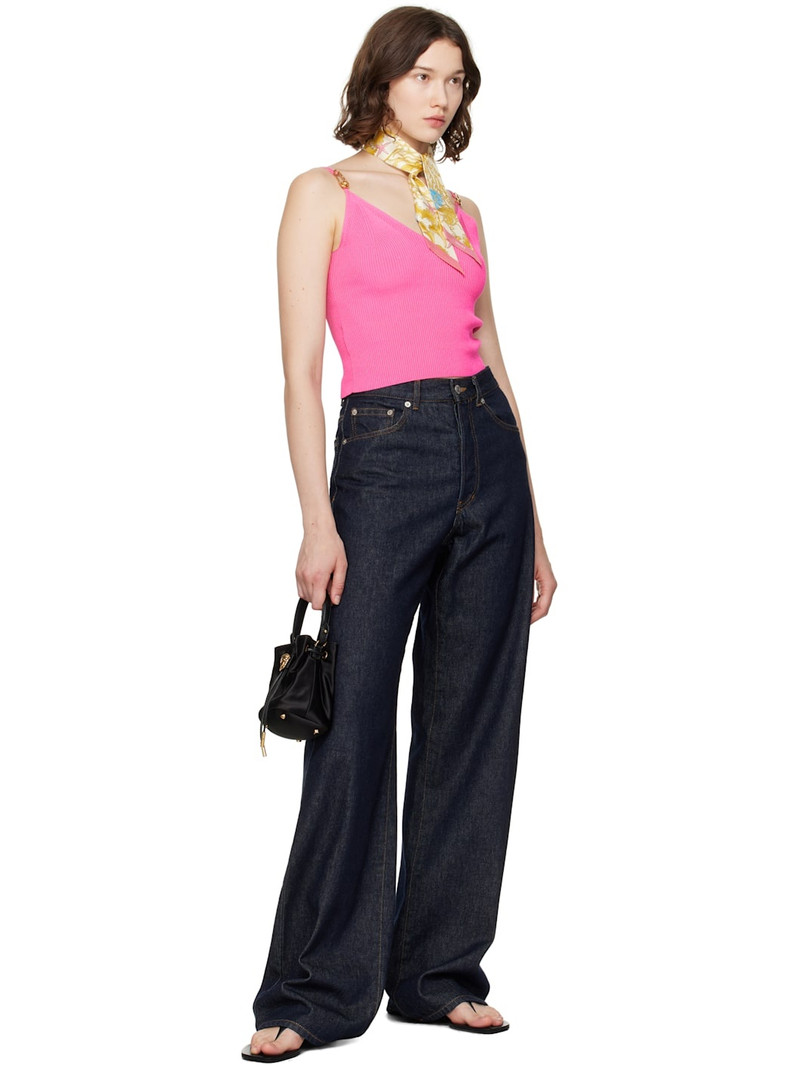 VERSACE Gold & Off-White Underwater Barocco Silk Scarf outlook