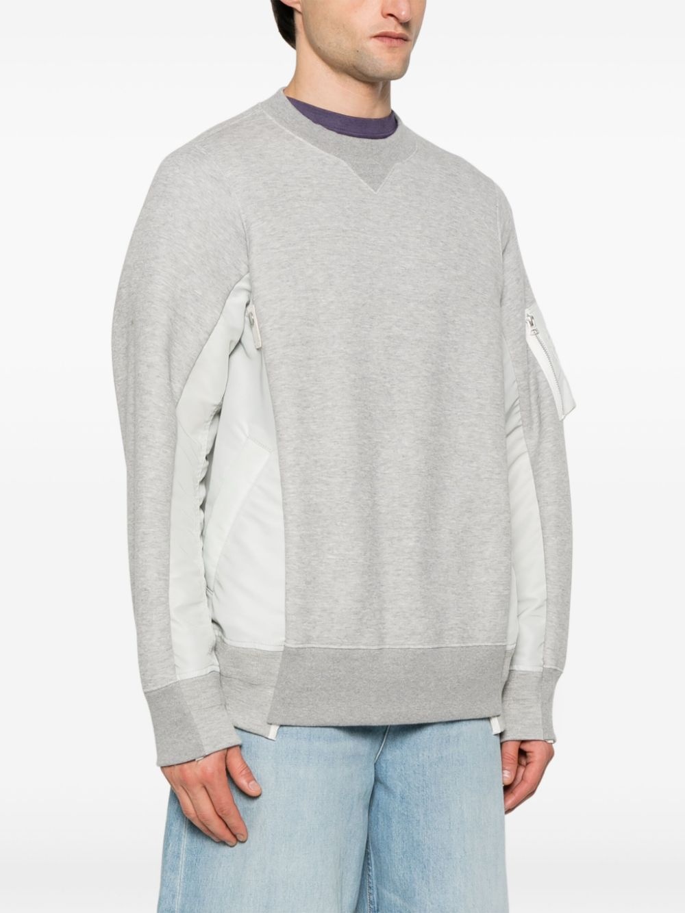 panelled sweatshirt - 3