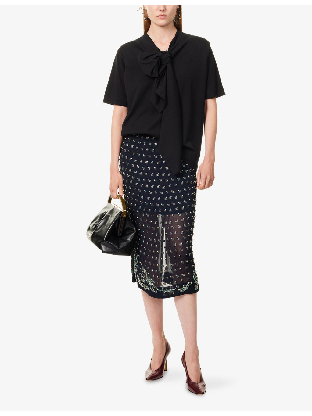 Sokna Embellished Woven Skirt - 2
