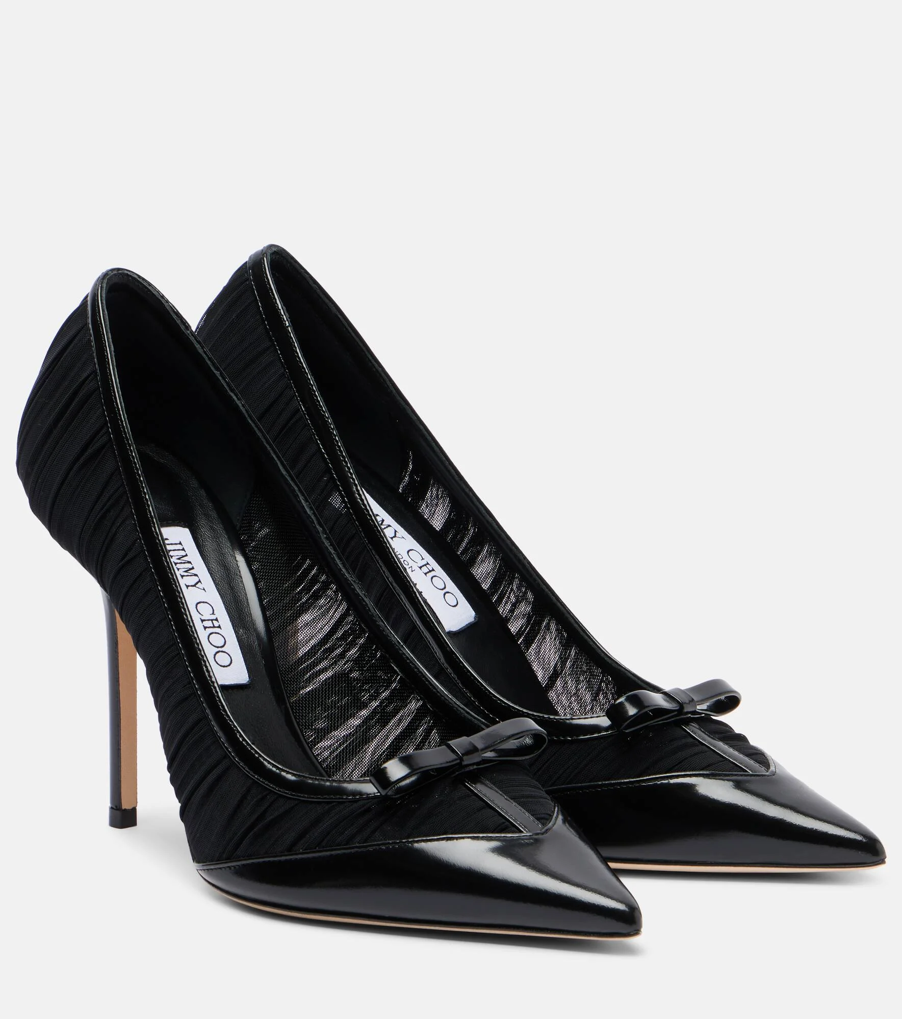 Love 100 leather-trimmed mesh pumps - 1