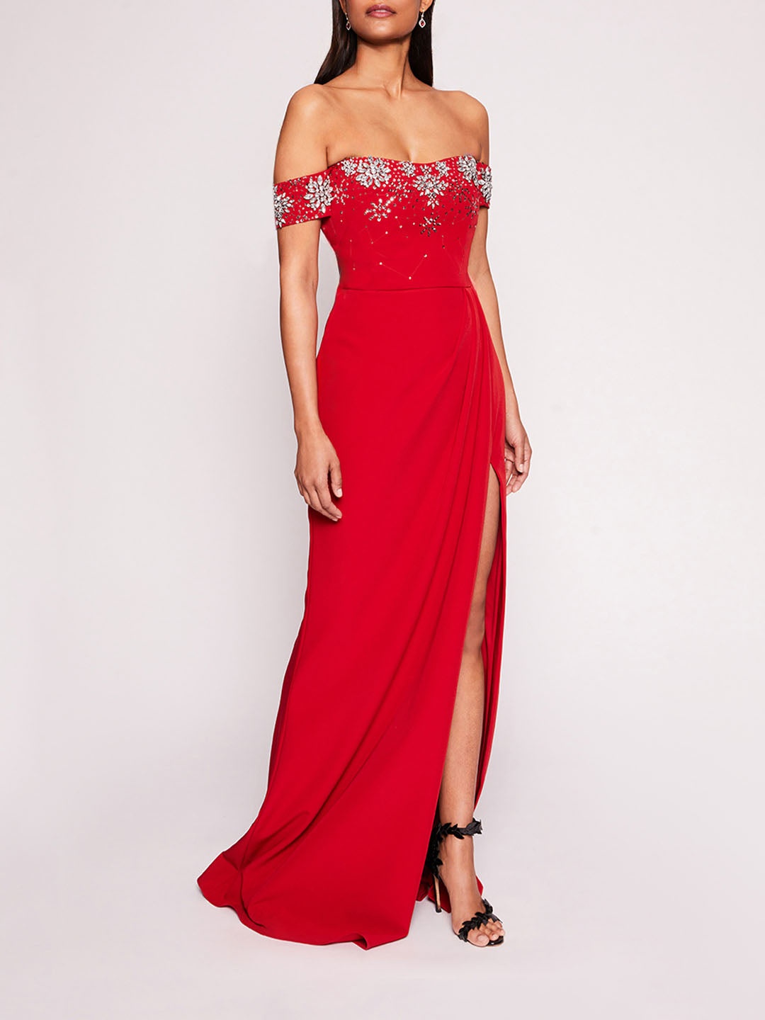 DRAPED BODICE GOWN - 1