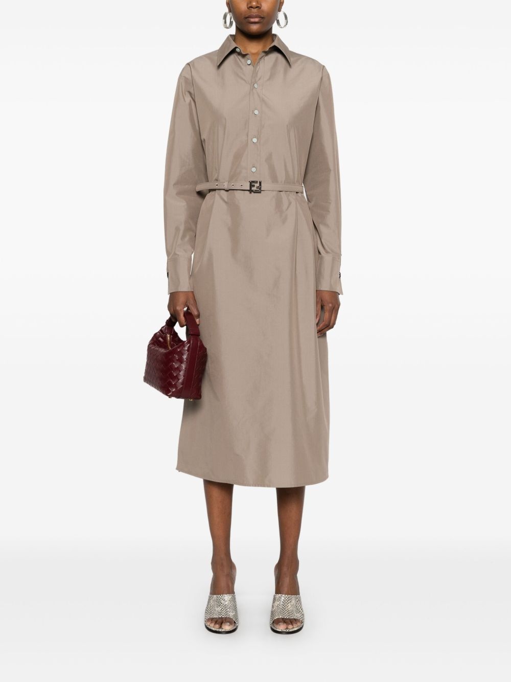 poplin shirt dress - 2