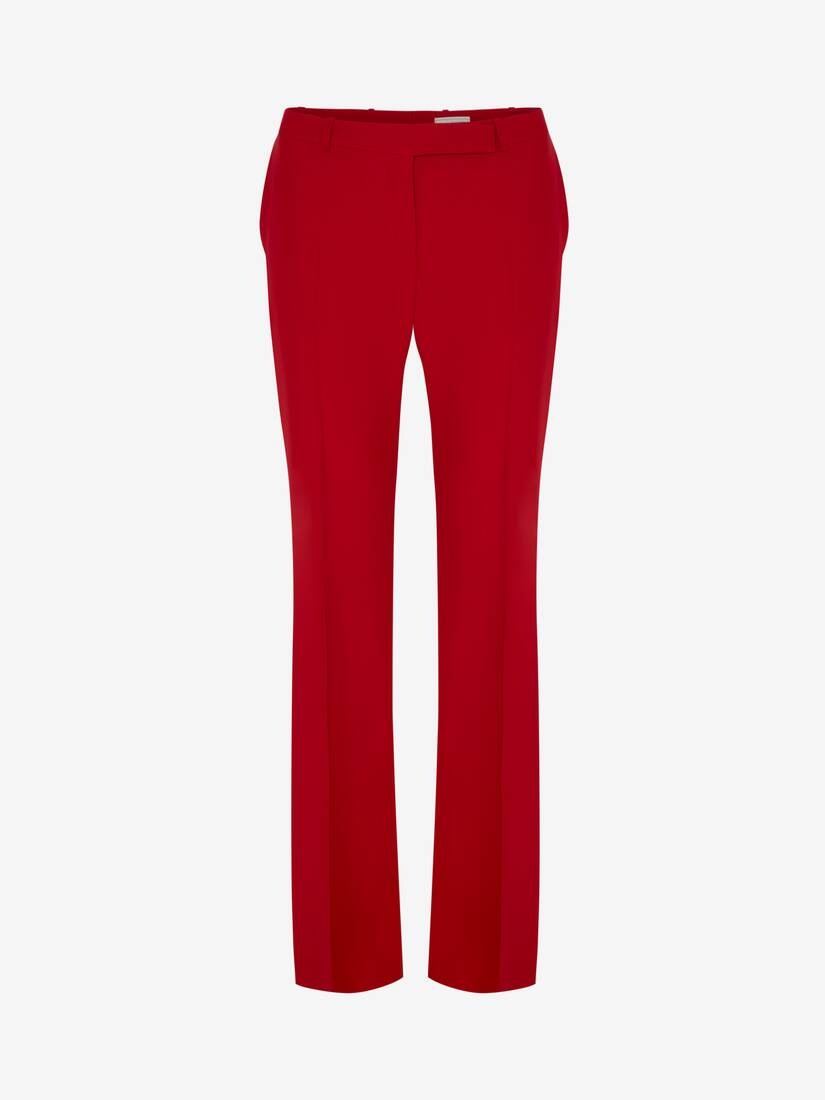 Narrow Bootcut Trousers in Welsh Red - 1