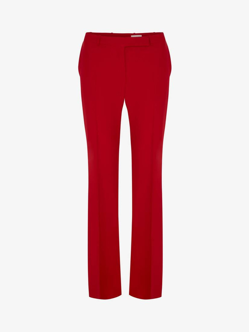 Narrow Bootcut Trousers in Welsh Red 1