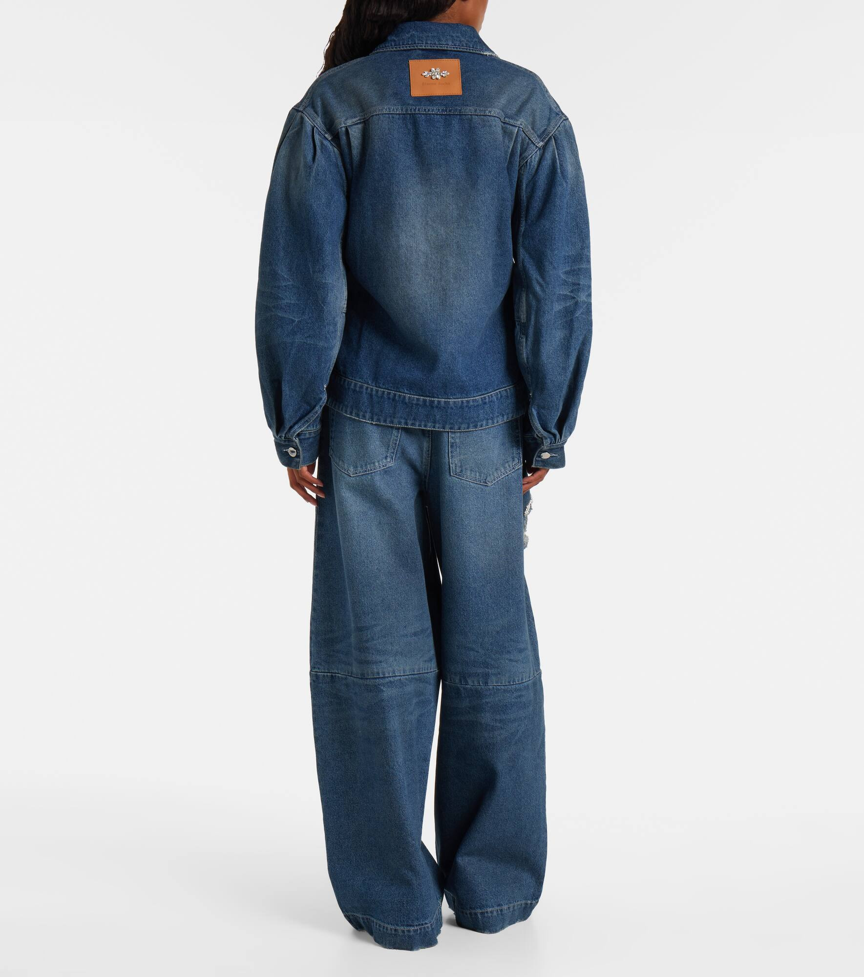 Turbo embellished denim jacket - 3
