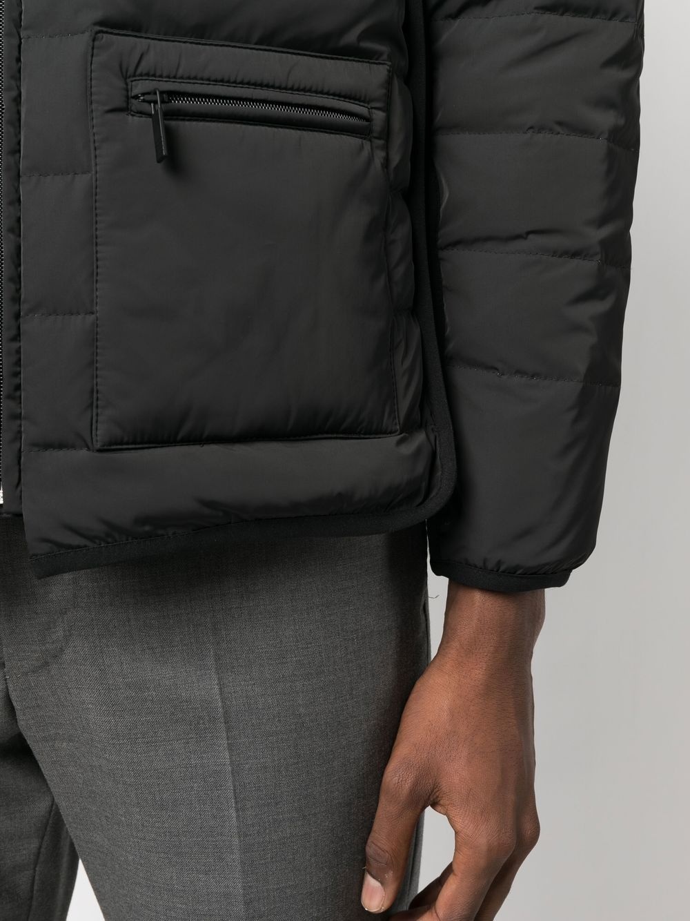 padded-design hooded jacket - 5