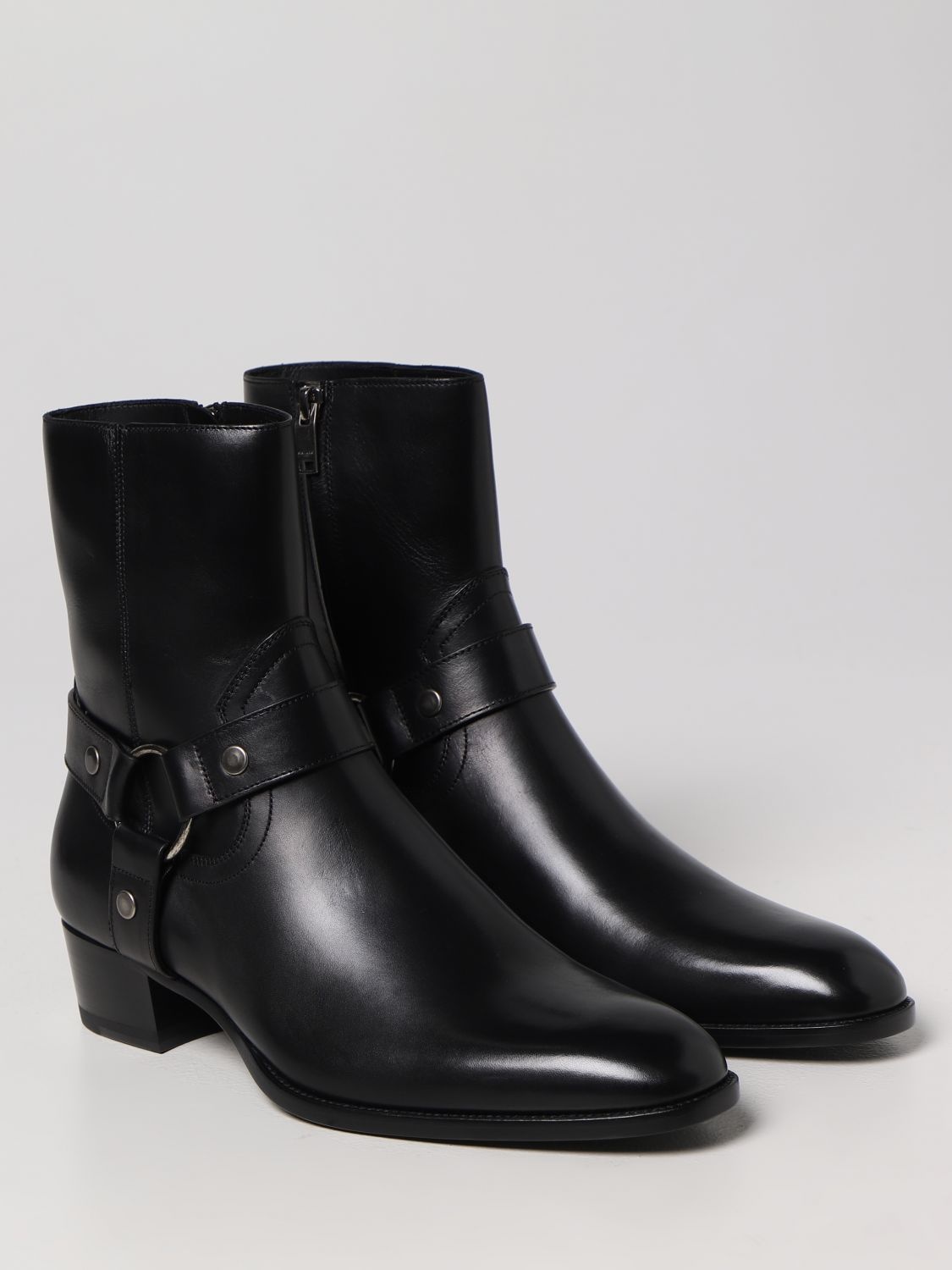 Saint Laurent Wyatt leather ankle boots with zip - 2