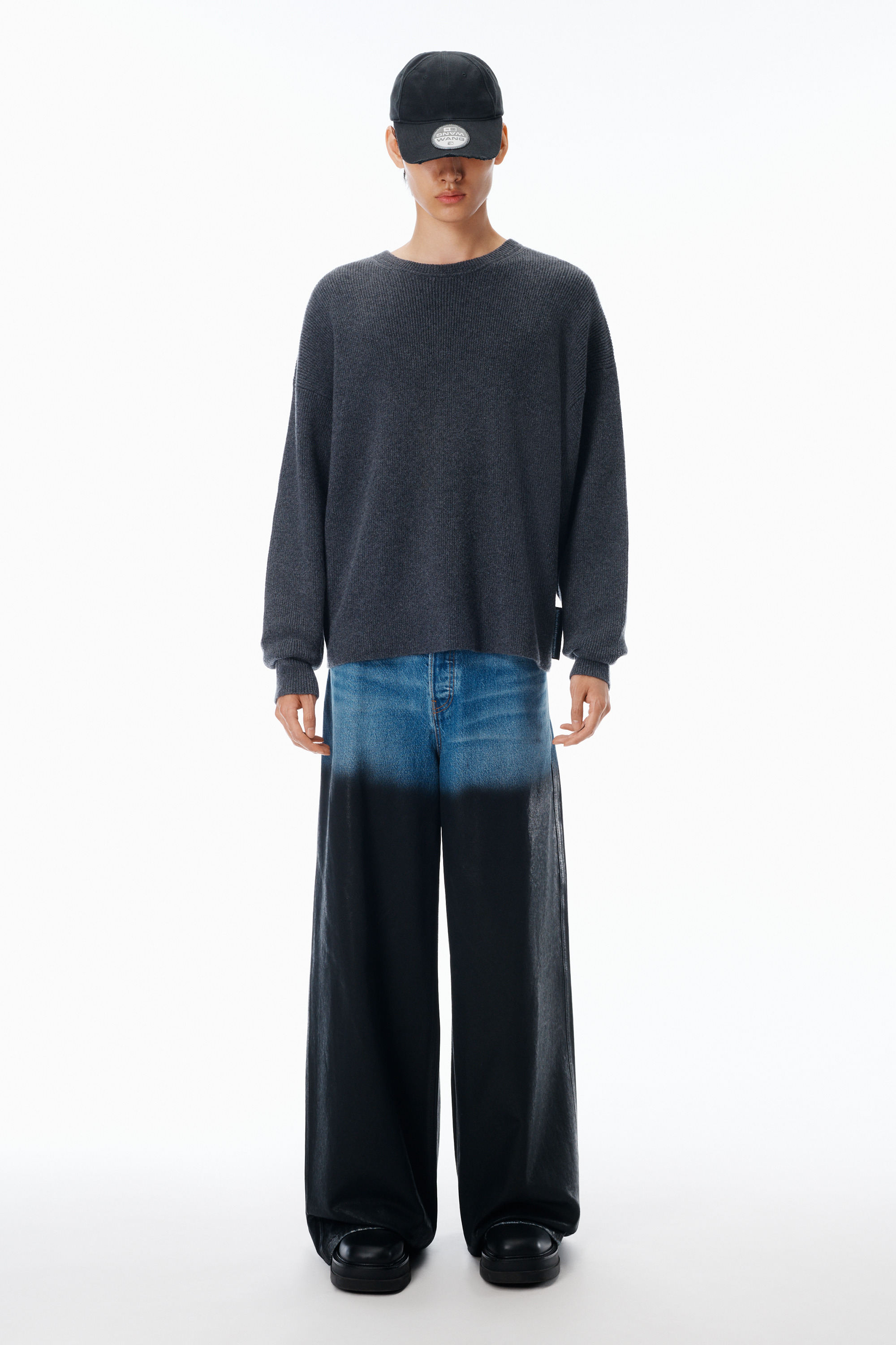 Crewneck Pullover in Stretch Wool Cotton - 5