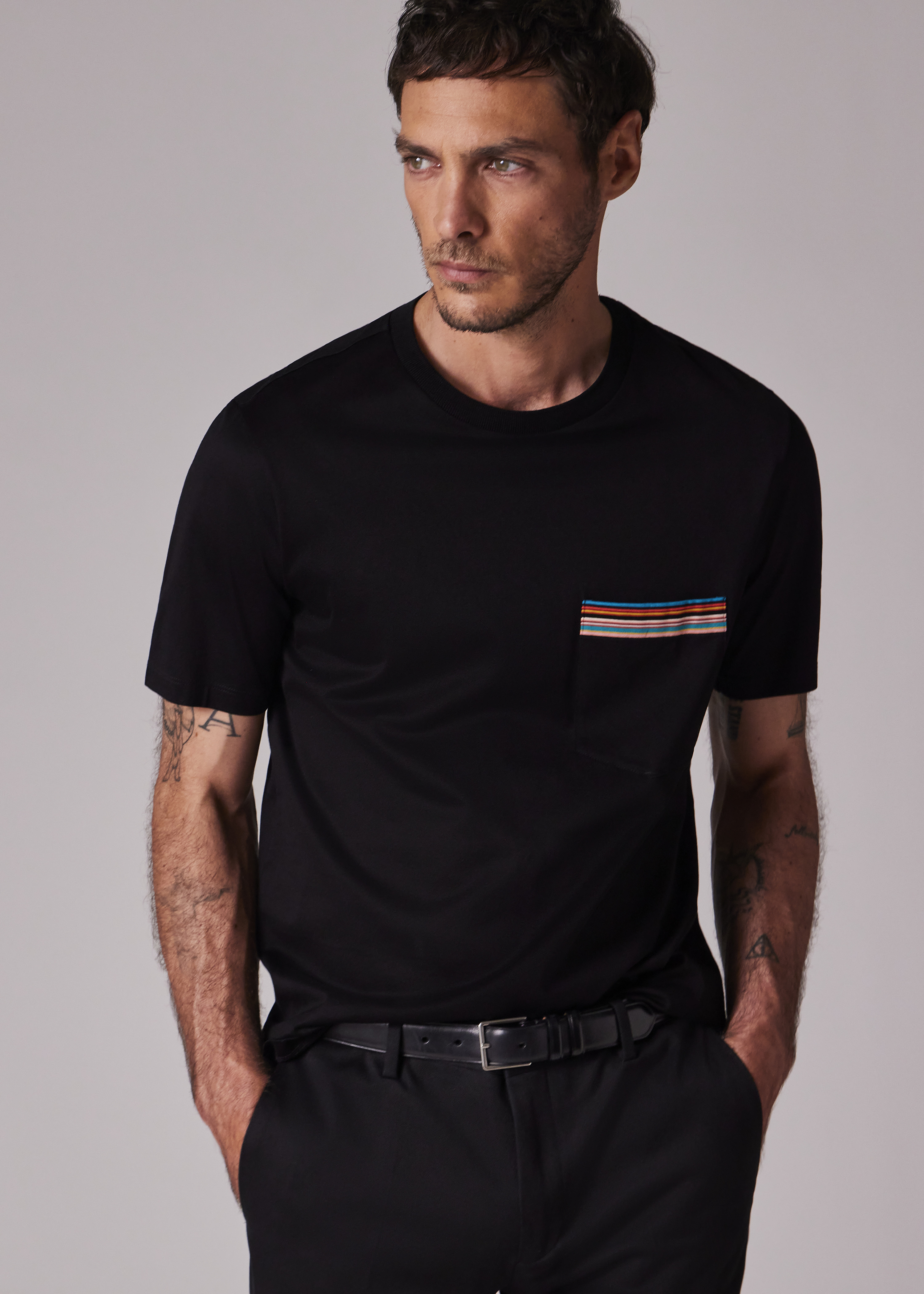 'Signature Stripe' Pocket T-Shirt - 5