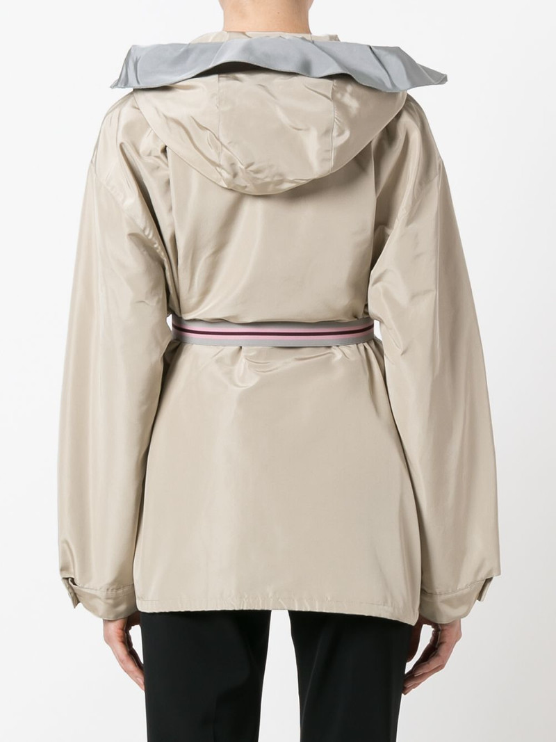 hooded belted jacket 4