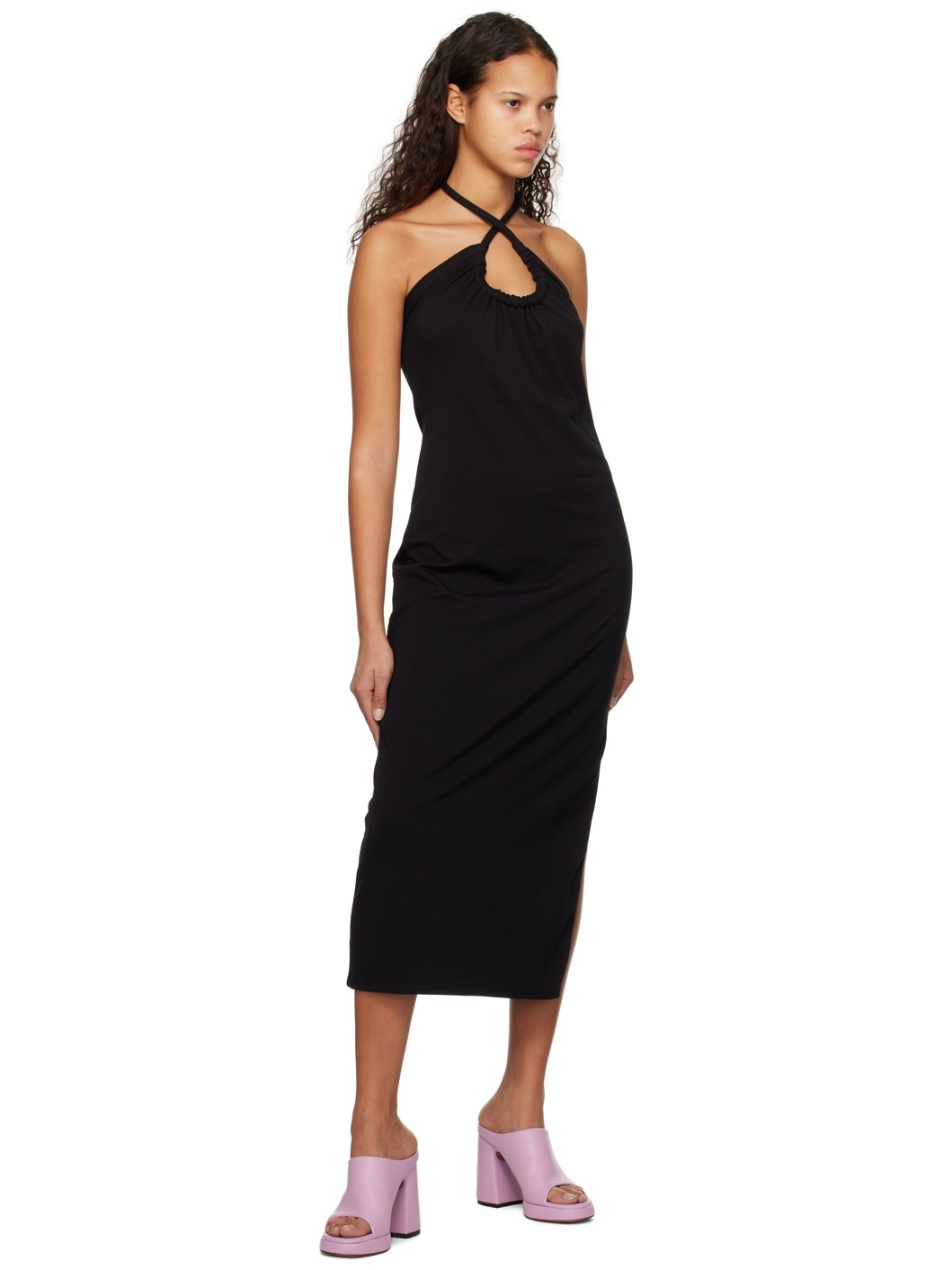 Black Proenza Schouler White Label Halter Maxi Dress - 4