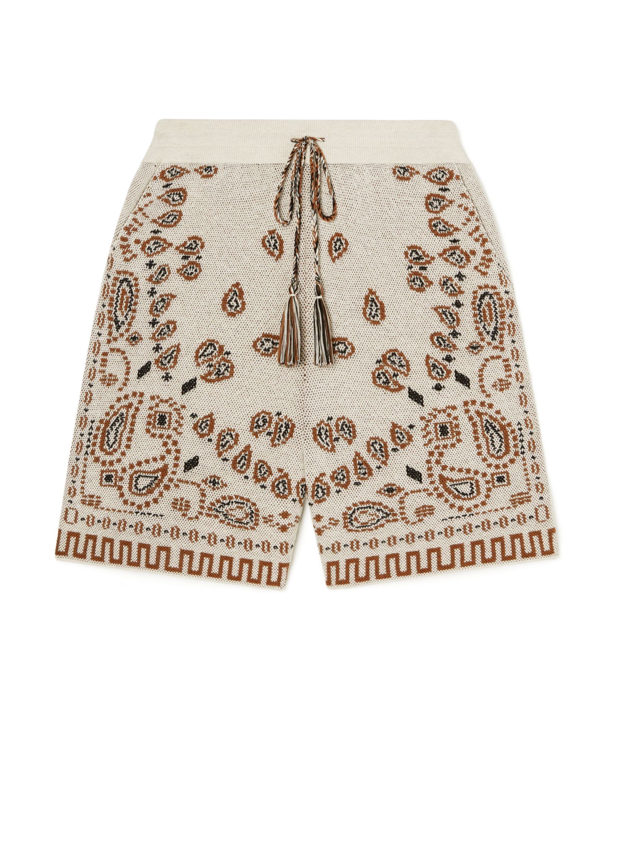 Cotton Piquet Bandana Shorts - 1