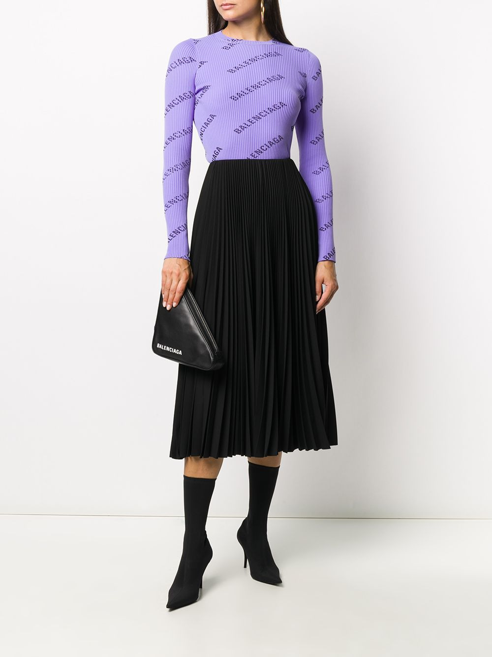 pleated midi skirt - 2