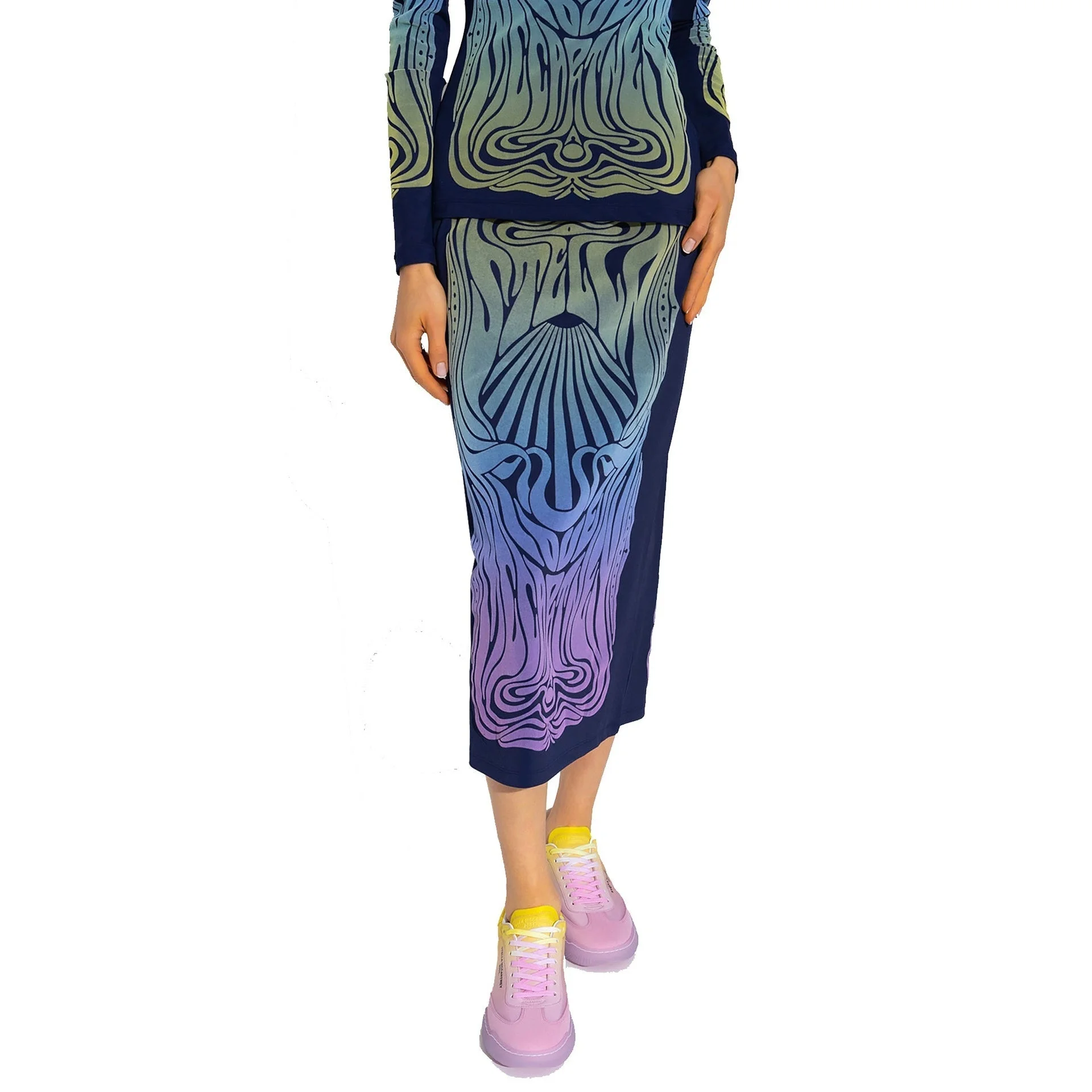 Stella Mccartney Printed Skirt Blue Polyamide Elastane - 1