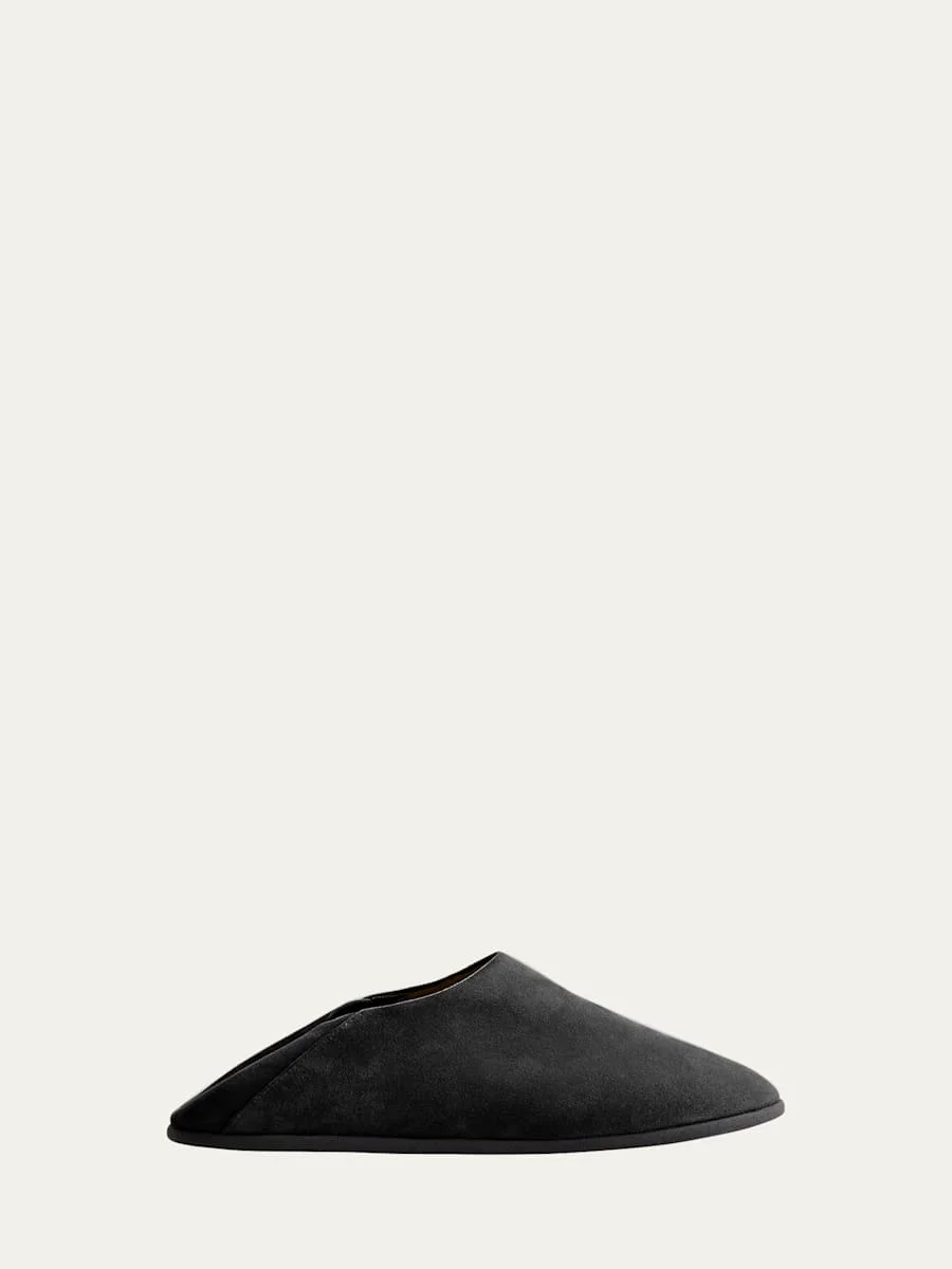 Big Bootie Suede Slipper Mules - 1