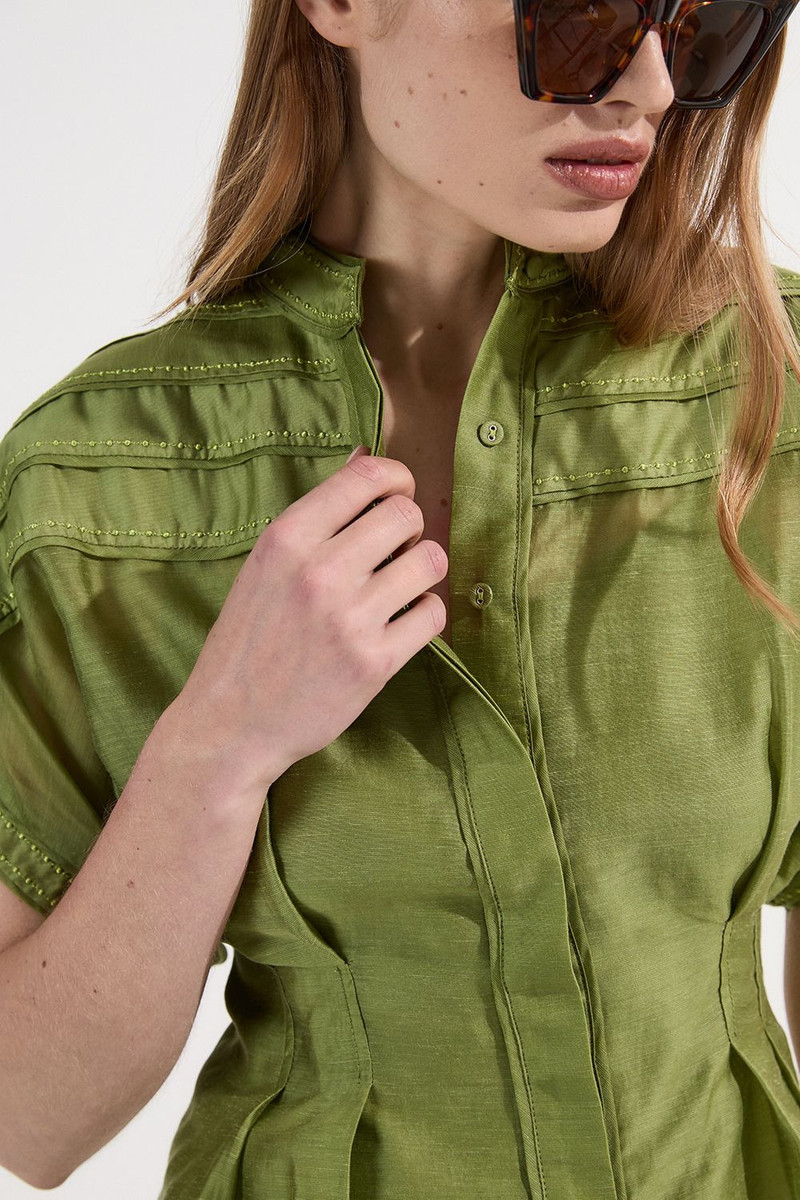 Archive Collection - Layered Detail Button Woven Shirt 1