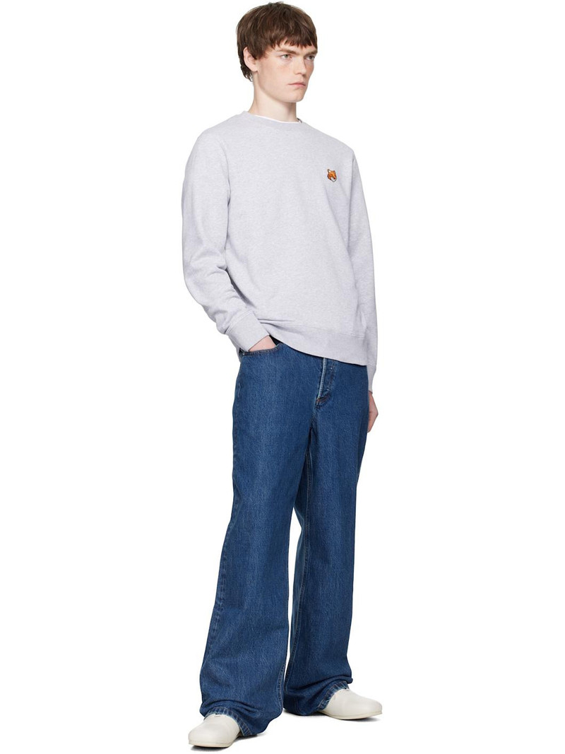Maison Kitsuné Gray Fox Head Patch Regular Sweatshirt outlook