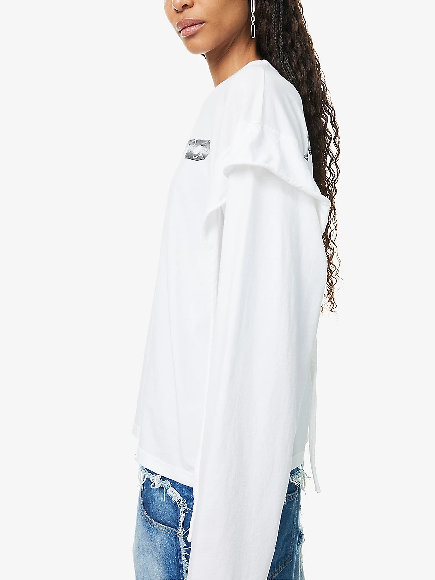 Grafik Long-Sleeve Cotton-Jersey T-Shirt - 6