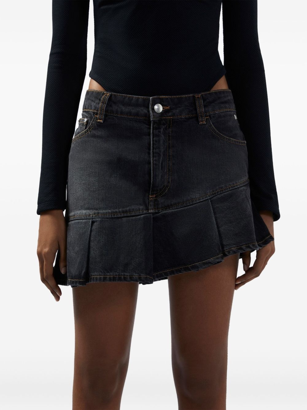 denim mini skirt - 3