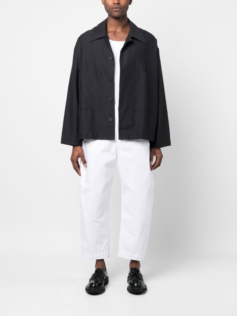 relaxed-fit cotton shirt jacket