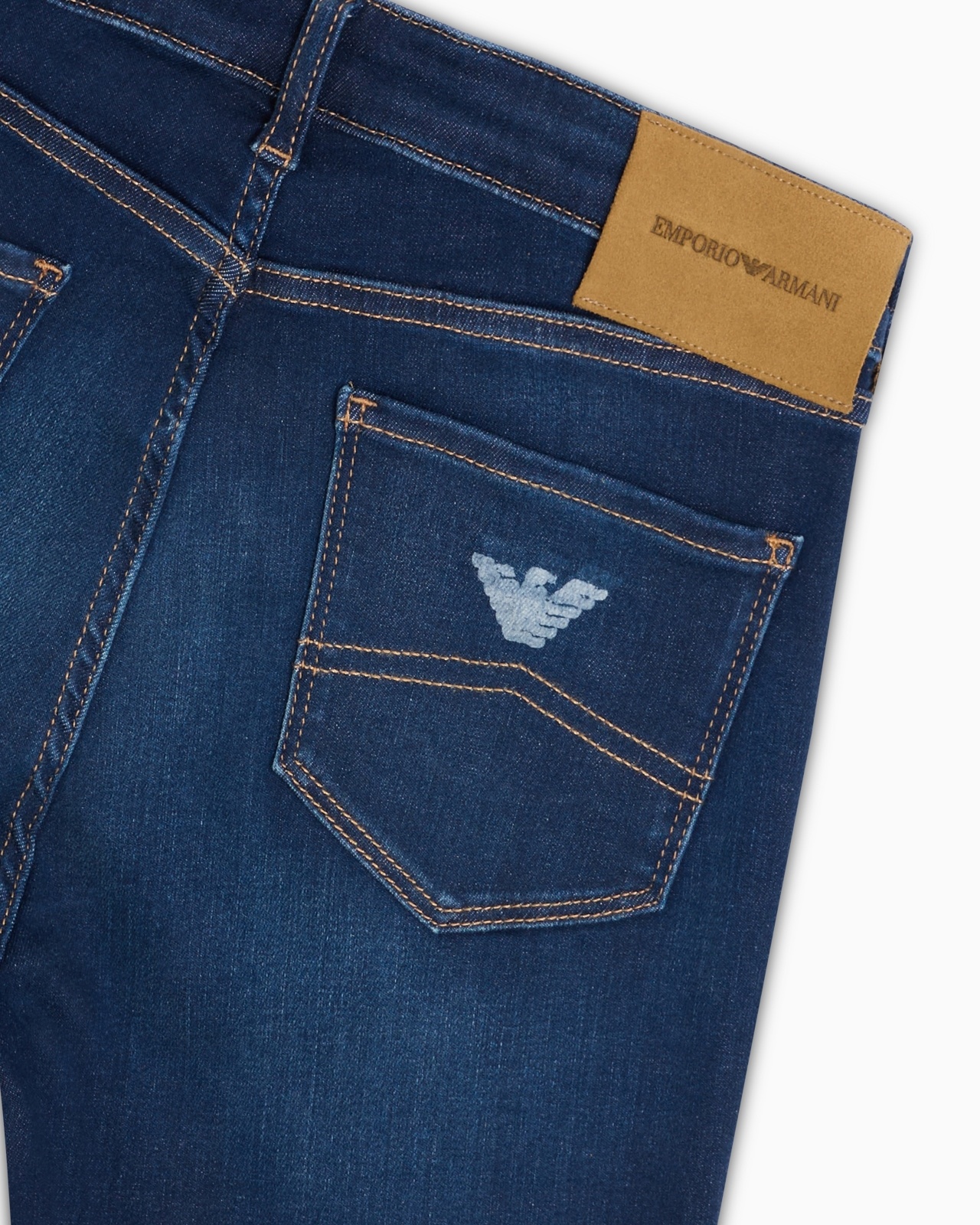 J20 HIGH-WAISTED SUPER-SKINNY LEG JEANS IN STRETCH DENIM WITH LASER-CUT LOGO - 6