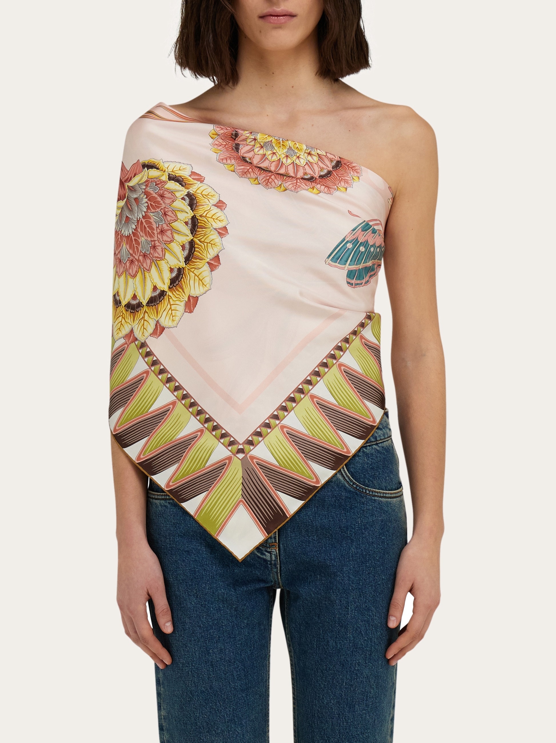 Giada print silk scarf - 3