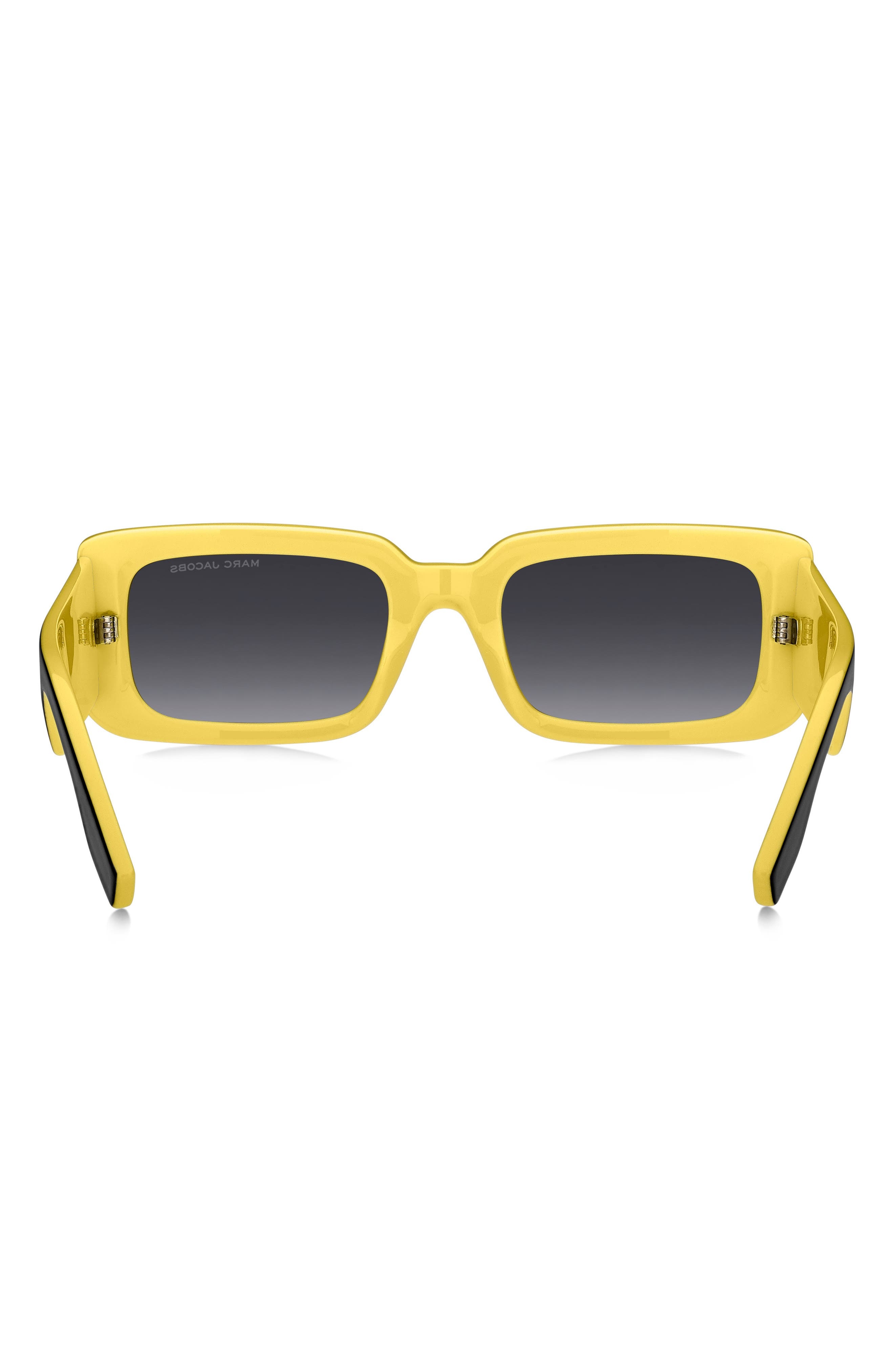 Marc Jacobs 53mm Gradient Rectangular Sunglasses in Black Yellow at Nordstrom - 7
