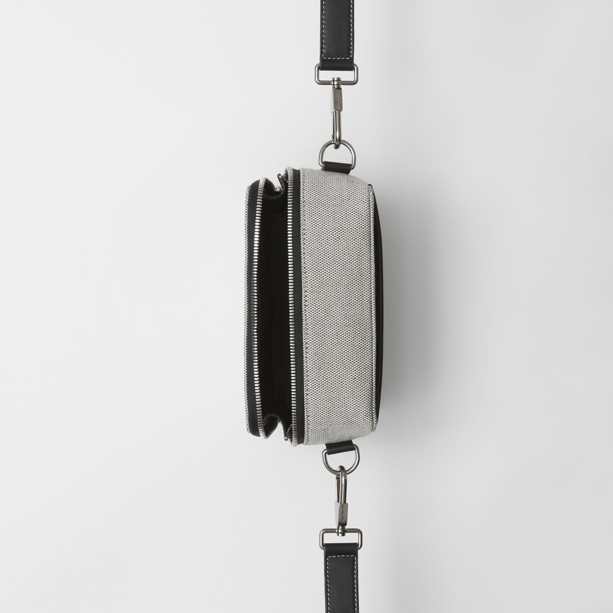 Horseferry Print Canvas and Leather Crossbody Bag - 5