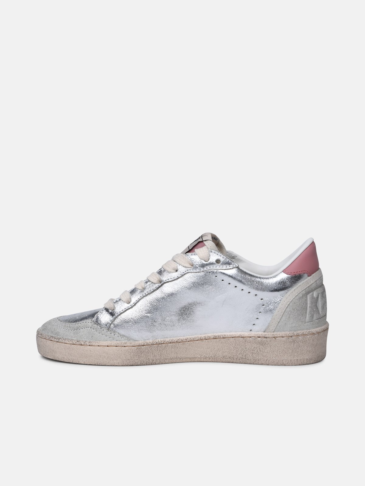 'BALL STAR' SILVER LEATHER SNEAKERS - 3