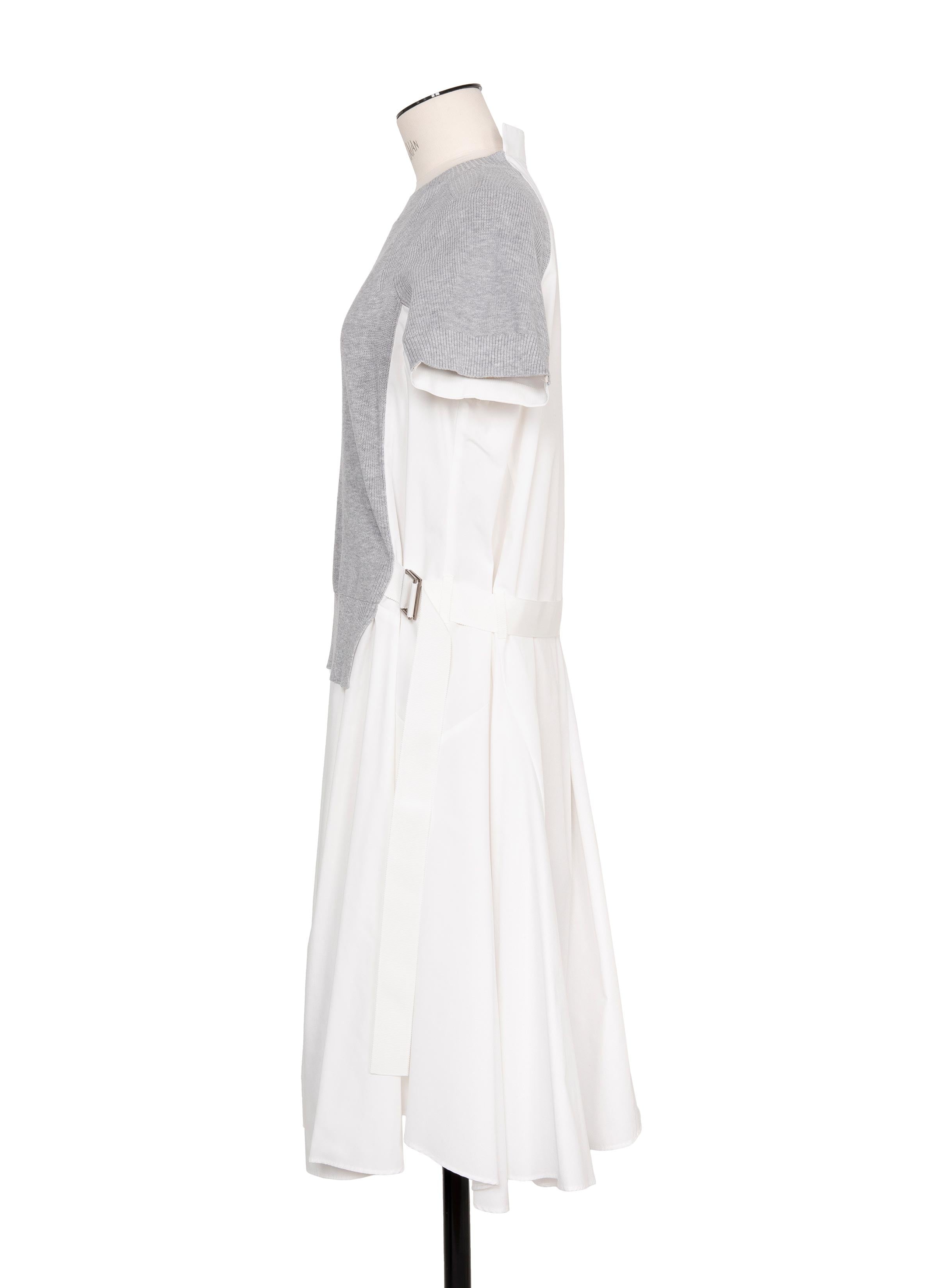 Cotton Knit x Cotton Poplin Dress - 2