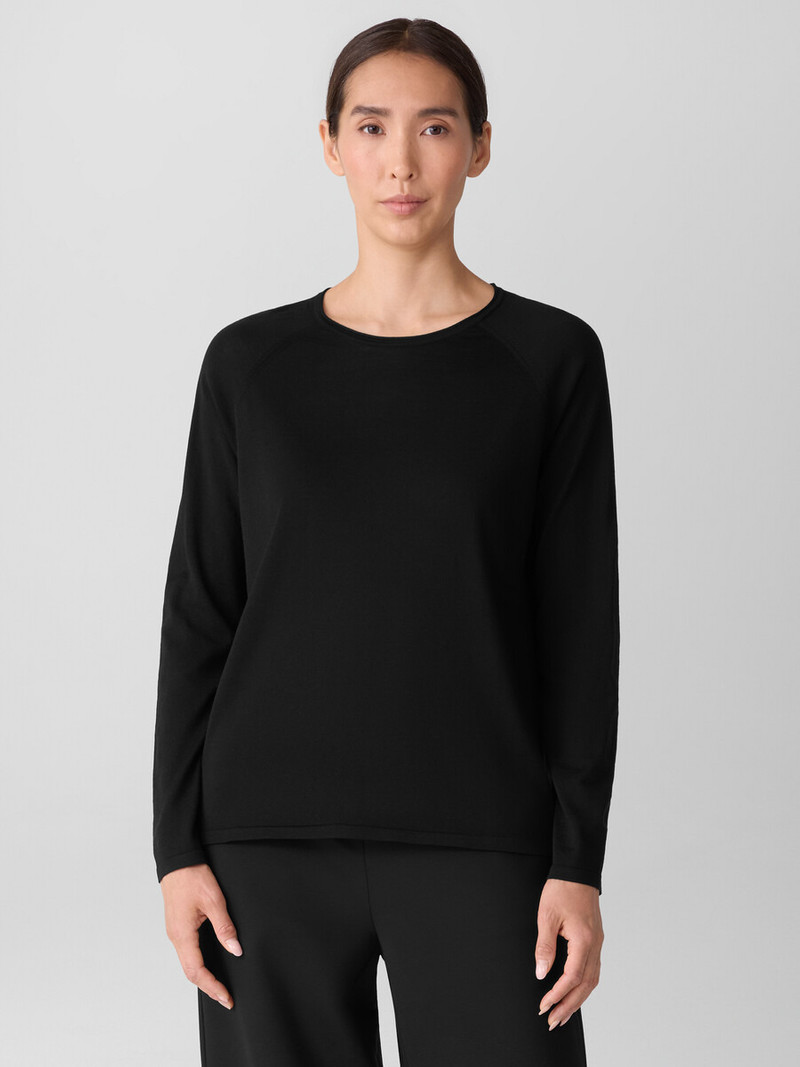 Superfine Merino Crew Neck Top in Regenerative Wool 3