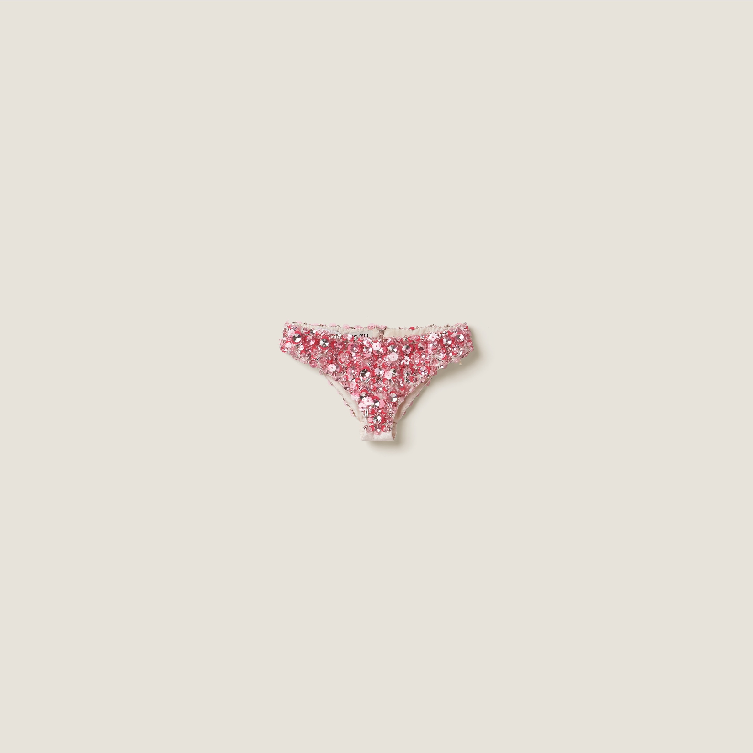 Embroidered silk and wool panties - 1