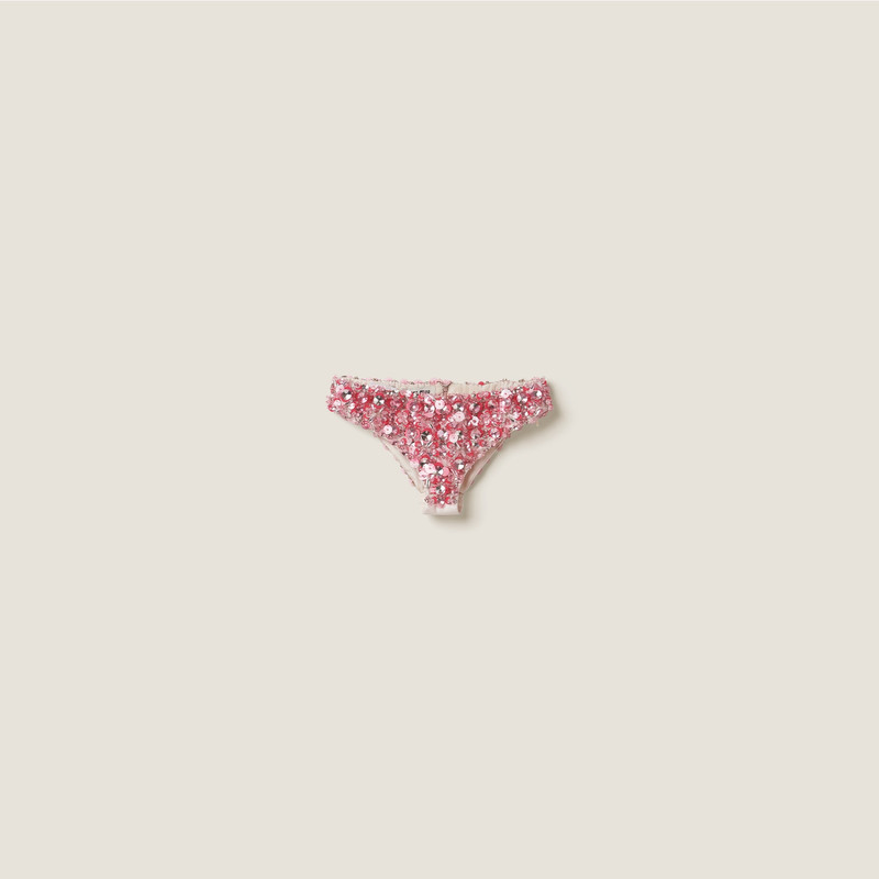 Embroidered silk and wool panties 1