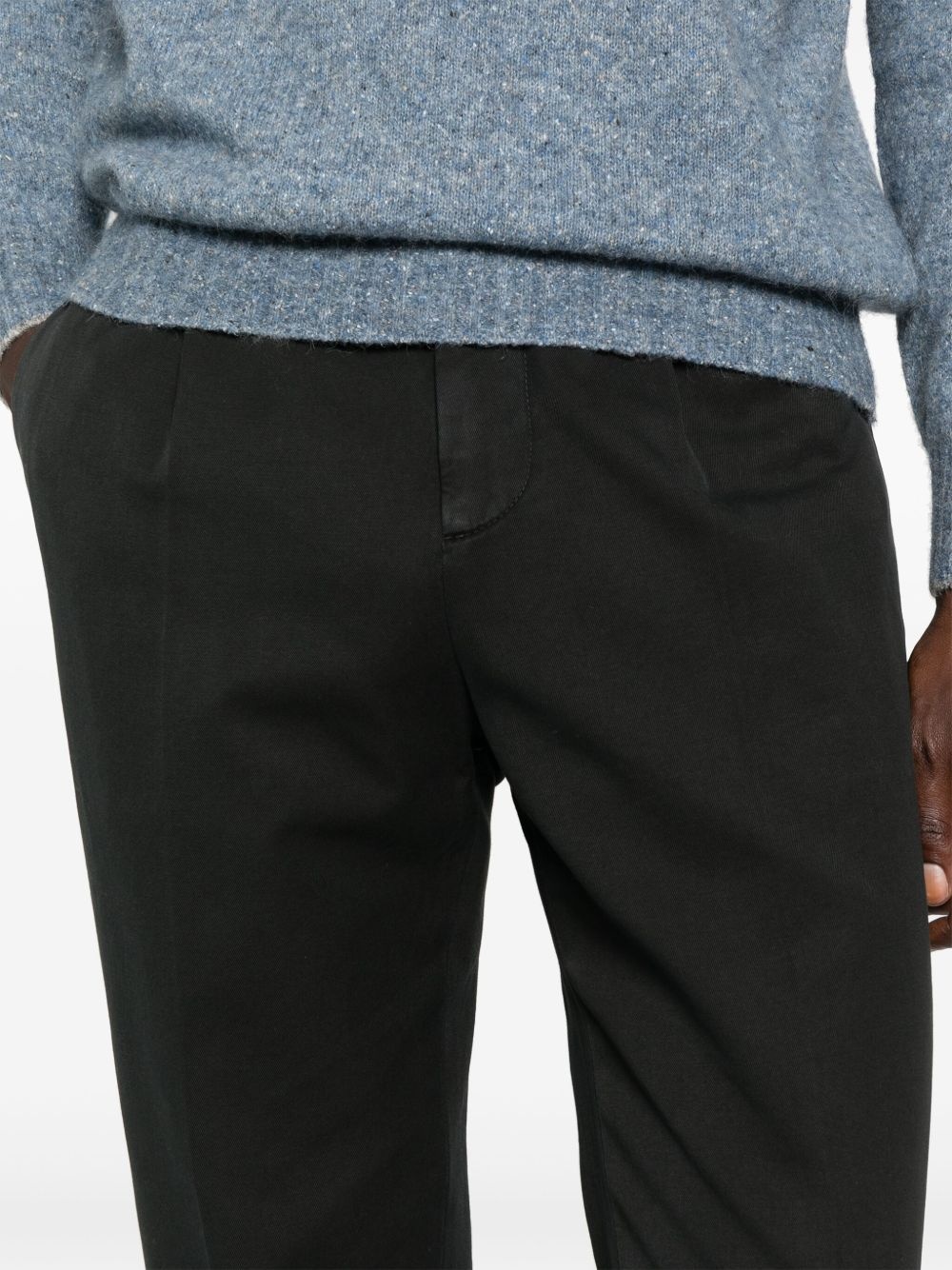 cotton straight-leg trousers - 5
