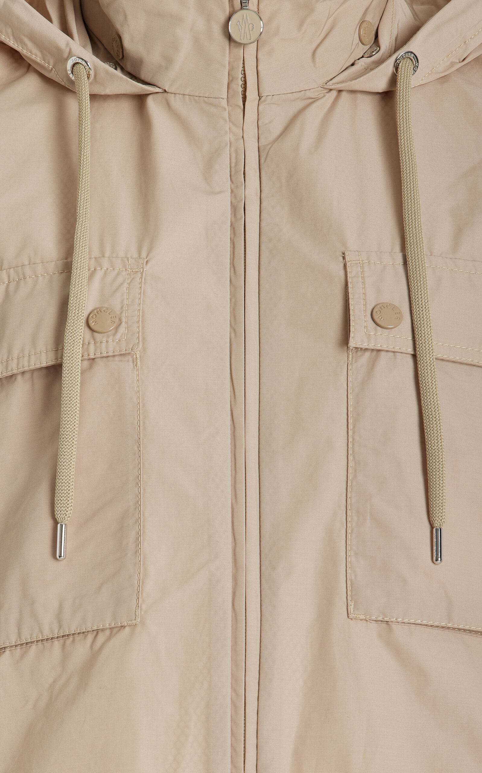 Moncler Leda Cropped Tech-Poplin Parka Jacket neutral | REVERSIBLE