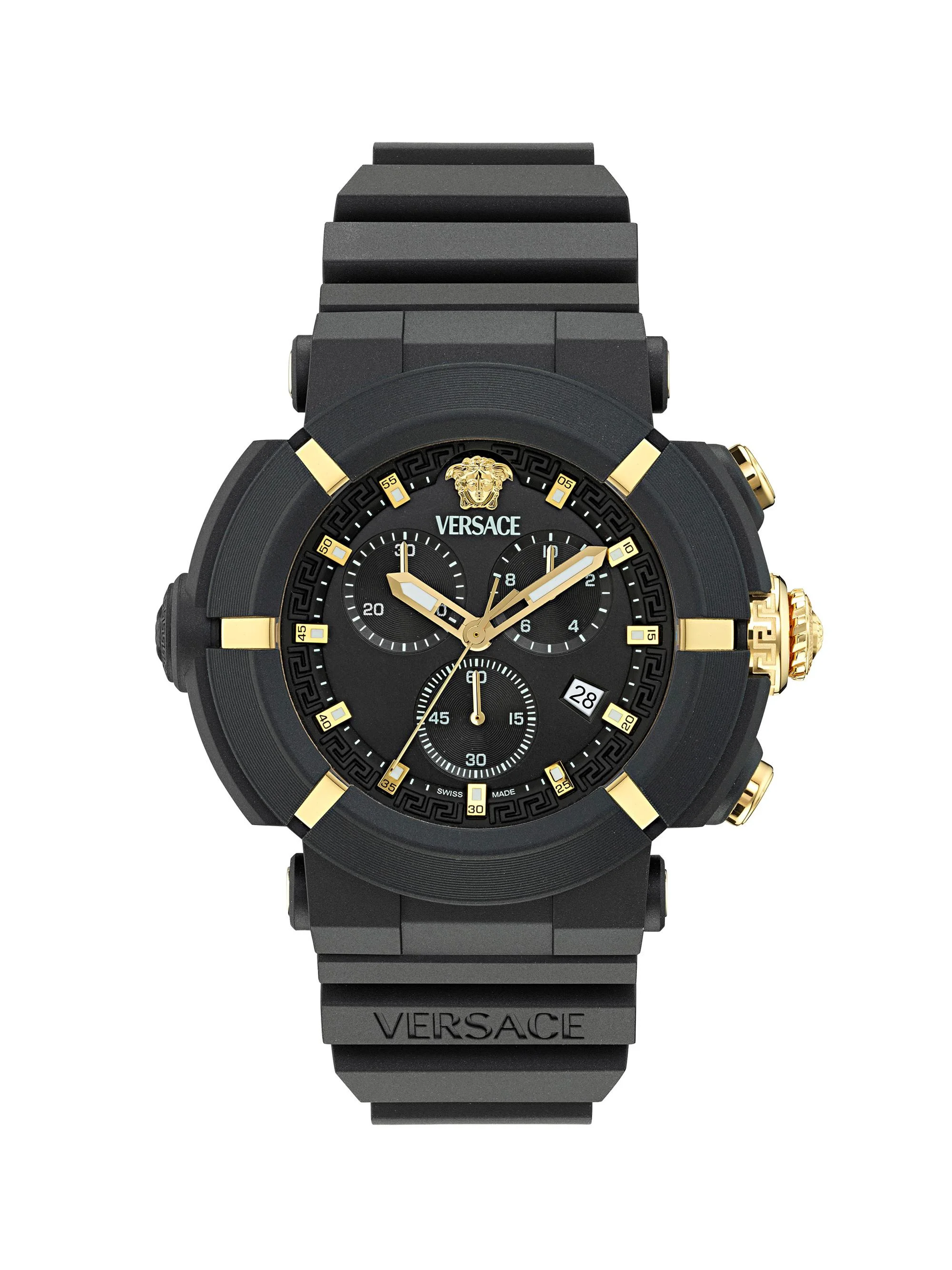 Unisex Real Active Chrono Ceramic Bracelet Watch/45MM - Black - 1