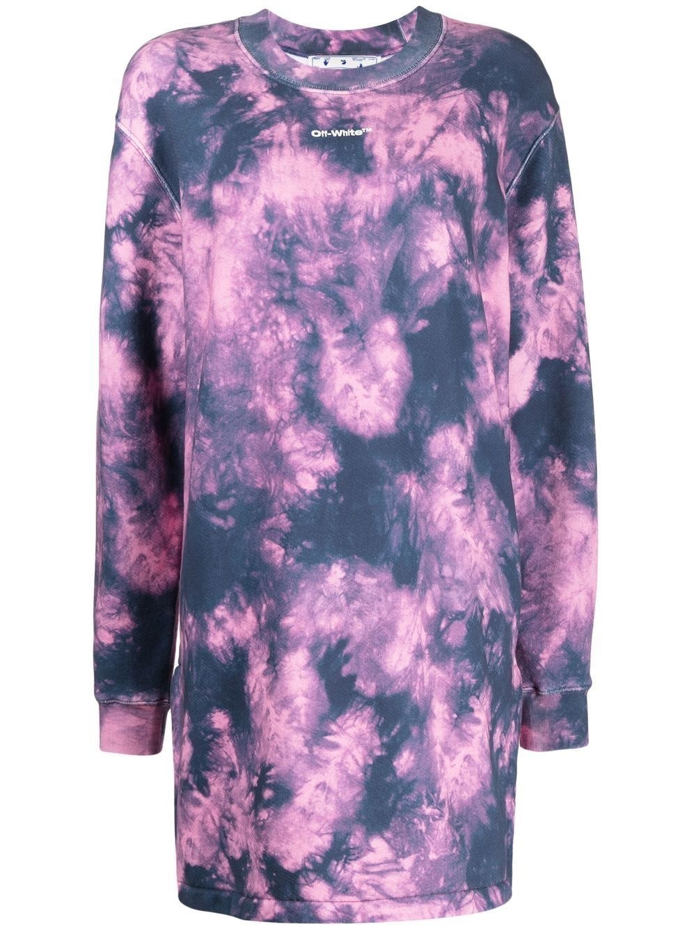 Arrows tie-dye sweatshirt dress - 1