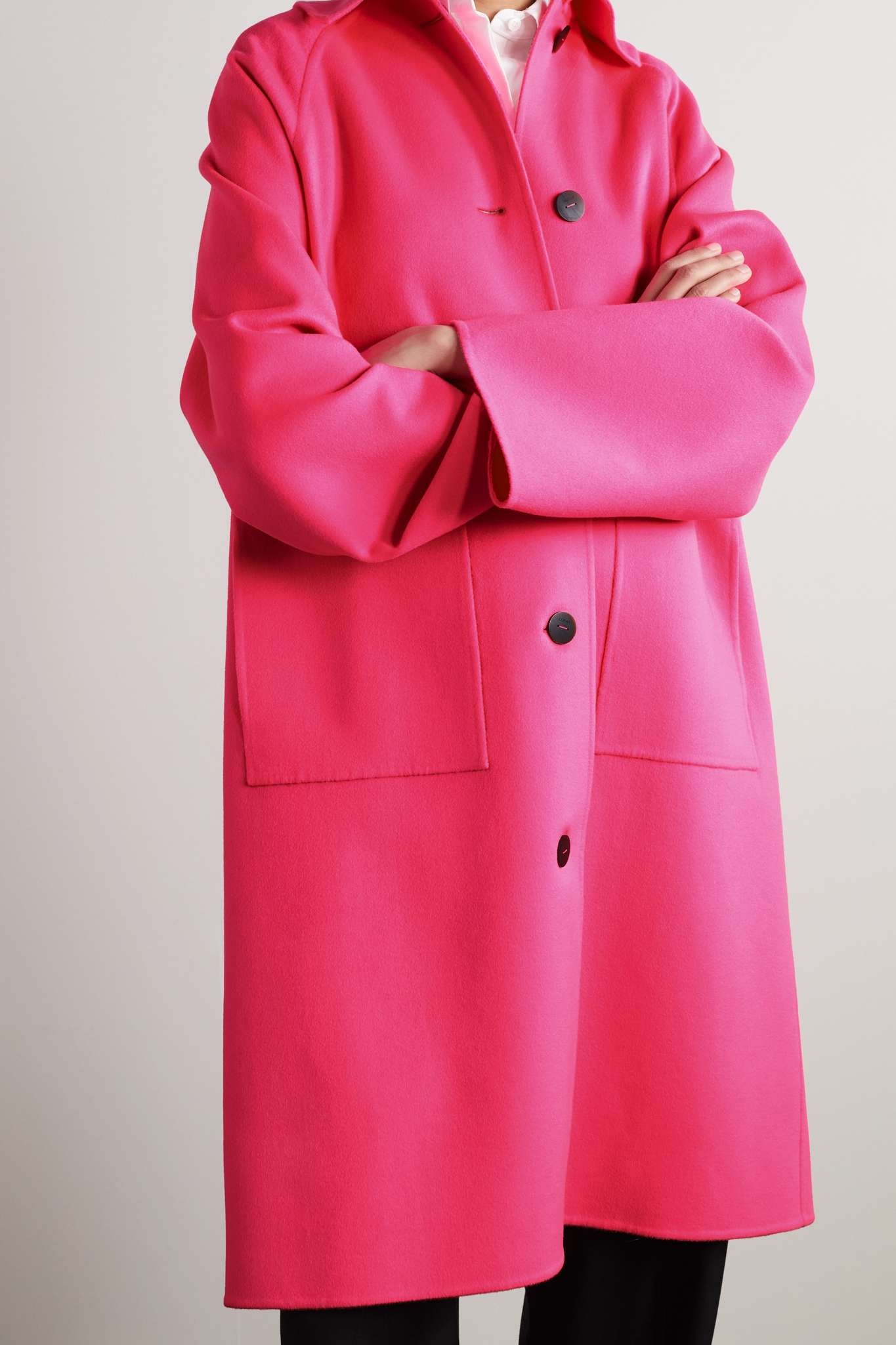 Neon wool and cashmere-blend coat - 3