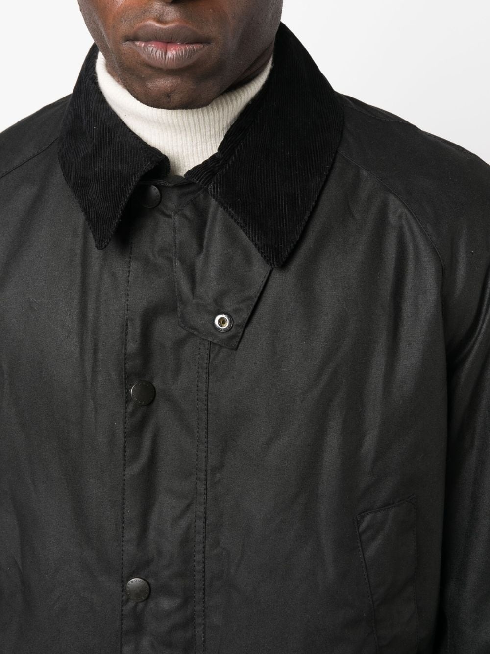 collared wax jacket - 5