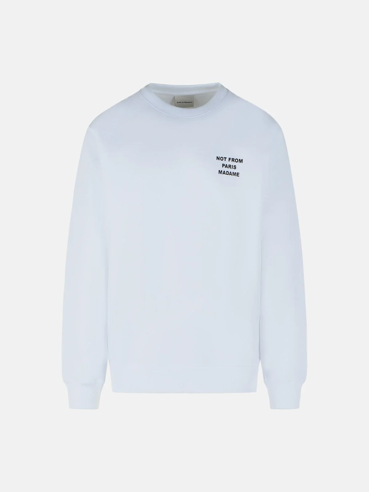 WHITE COTTON SWEATSHIRT - 1