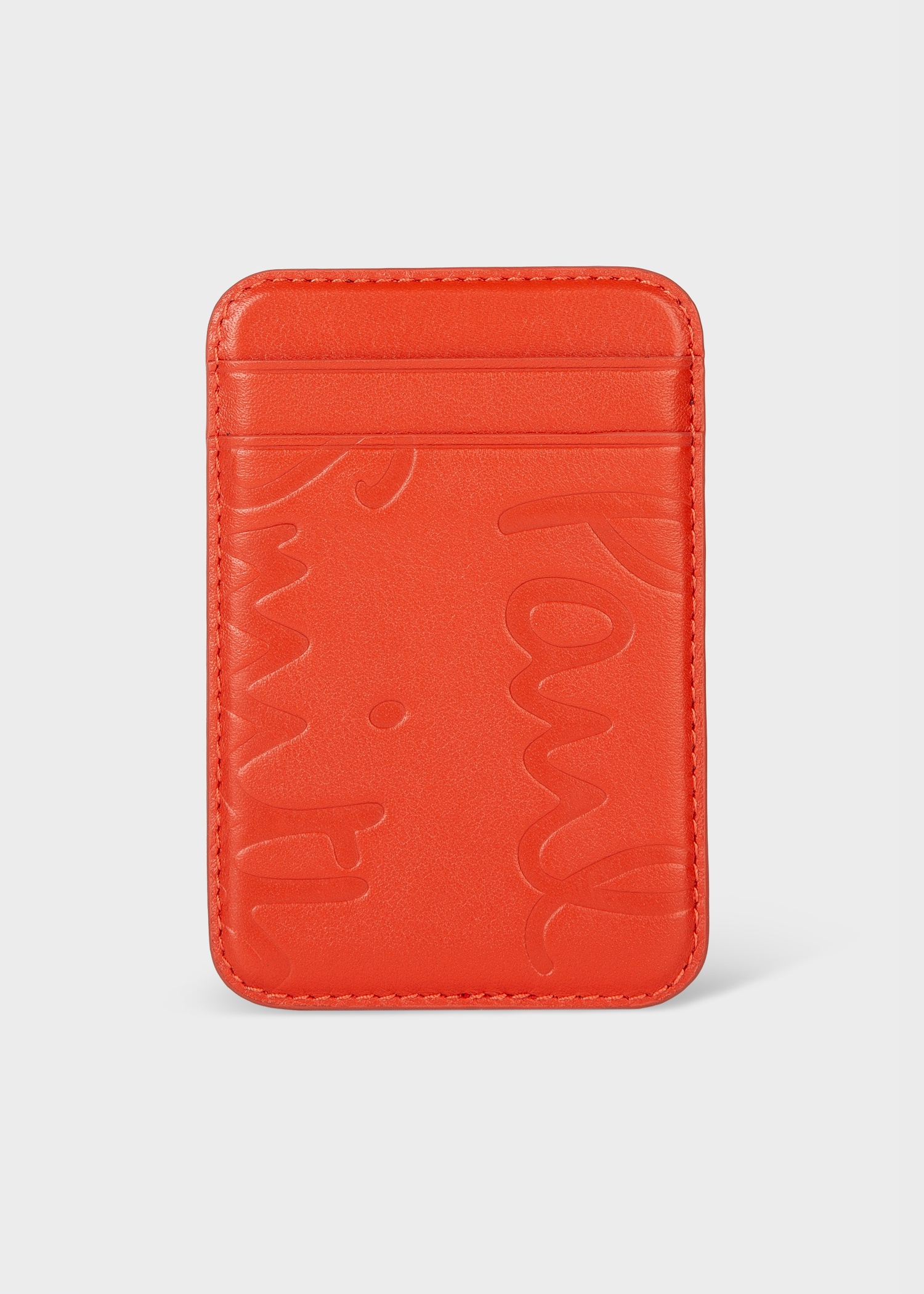 Paul Smith + Native Union Orange Leather Magsafe Magnetic iPhone Wallet - 1