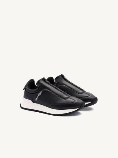 courrèges SMOOTH LEATHER SNEAKERS WITH ZIP outlook
