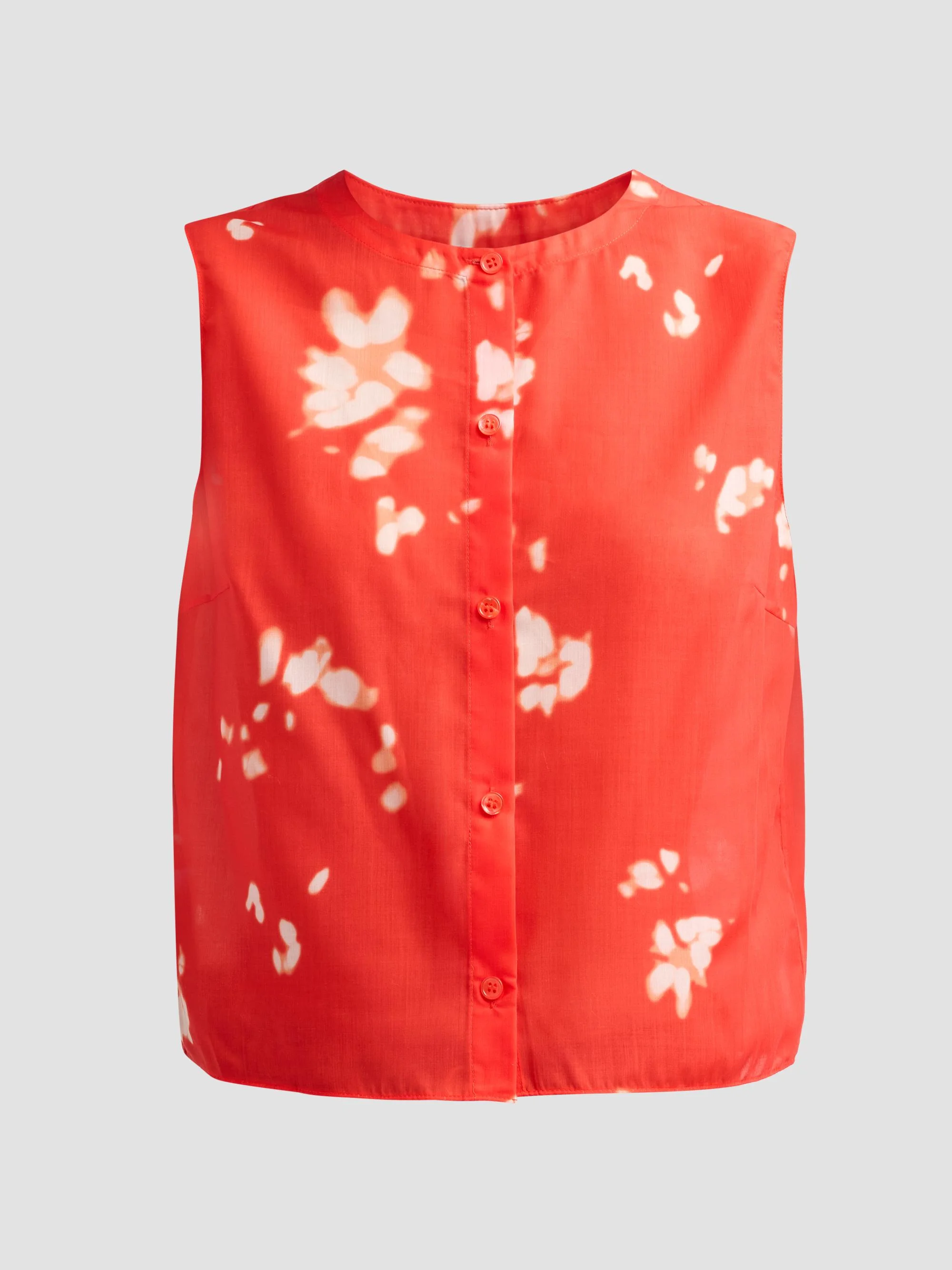 Women's Shadow Floral Sleeveless Shirt - Poppy Multi - 1