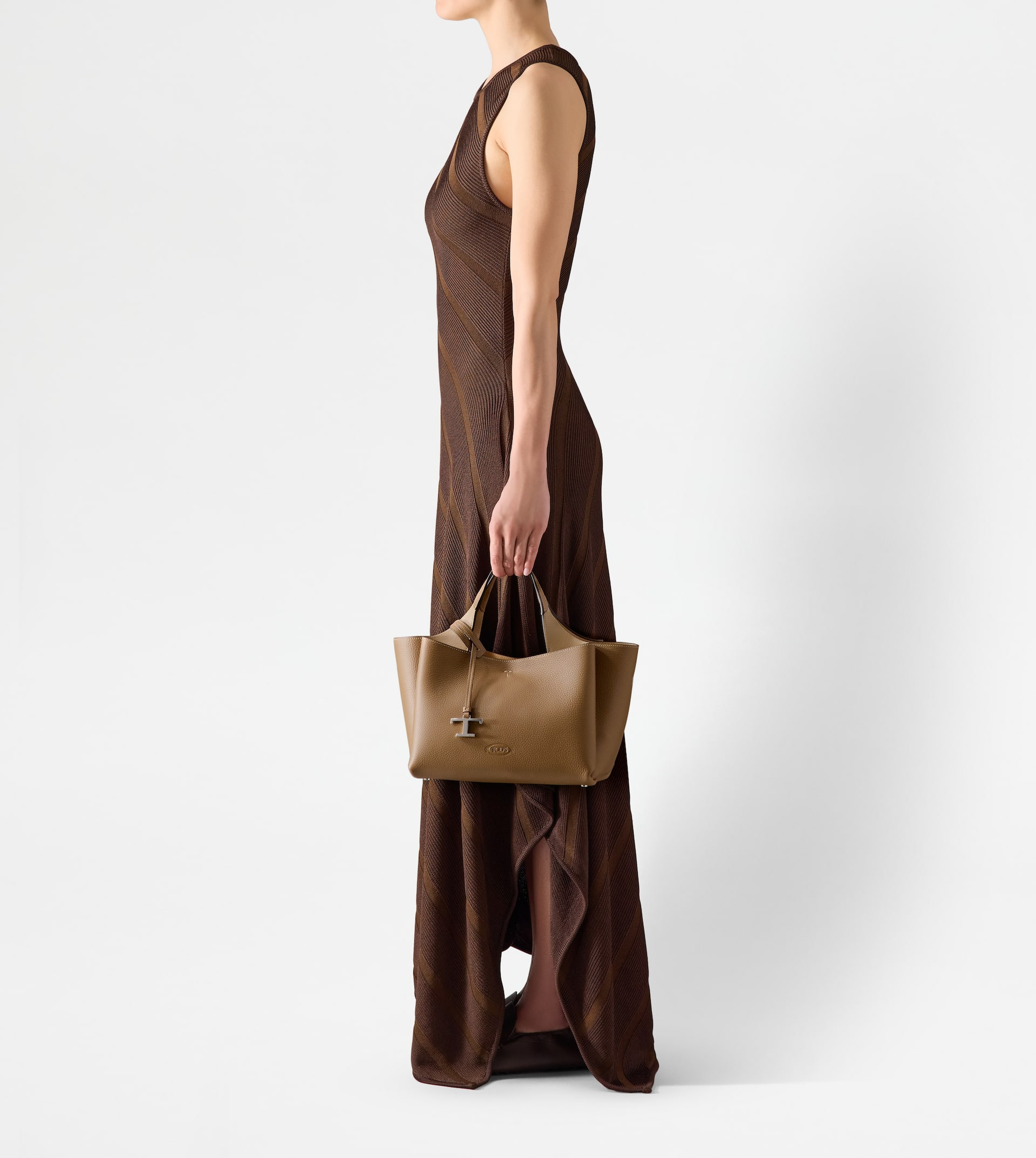 BAG IN LEATHER MINI - BROWN, NATURAL - 7