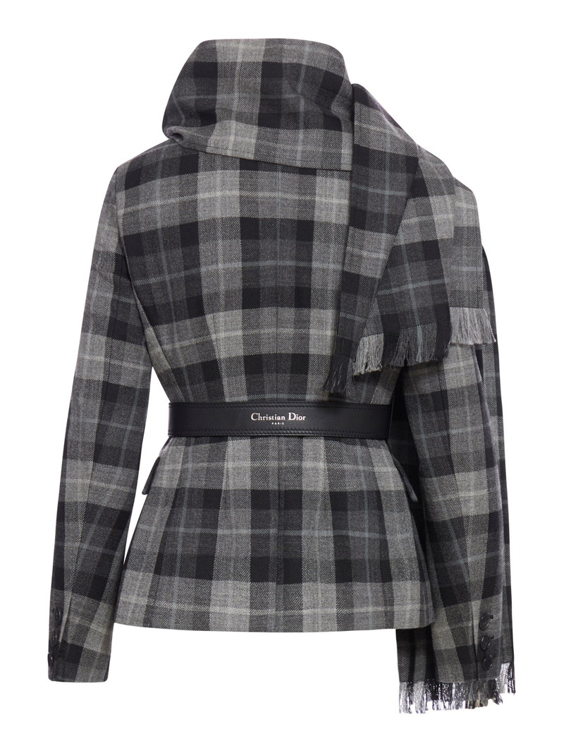 Dior CHECK PRINT WOOL BLAZER outlook