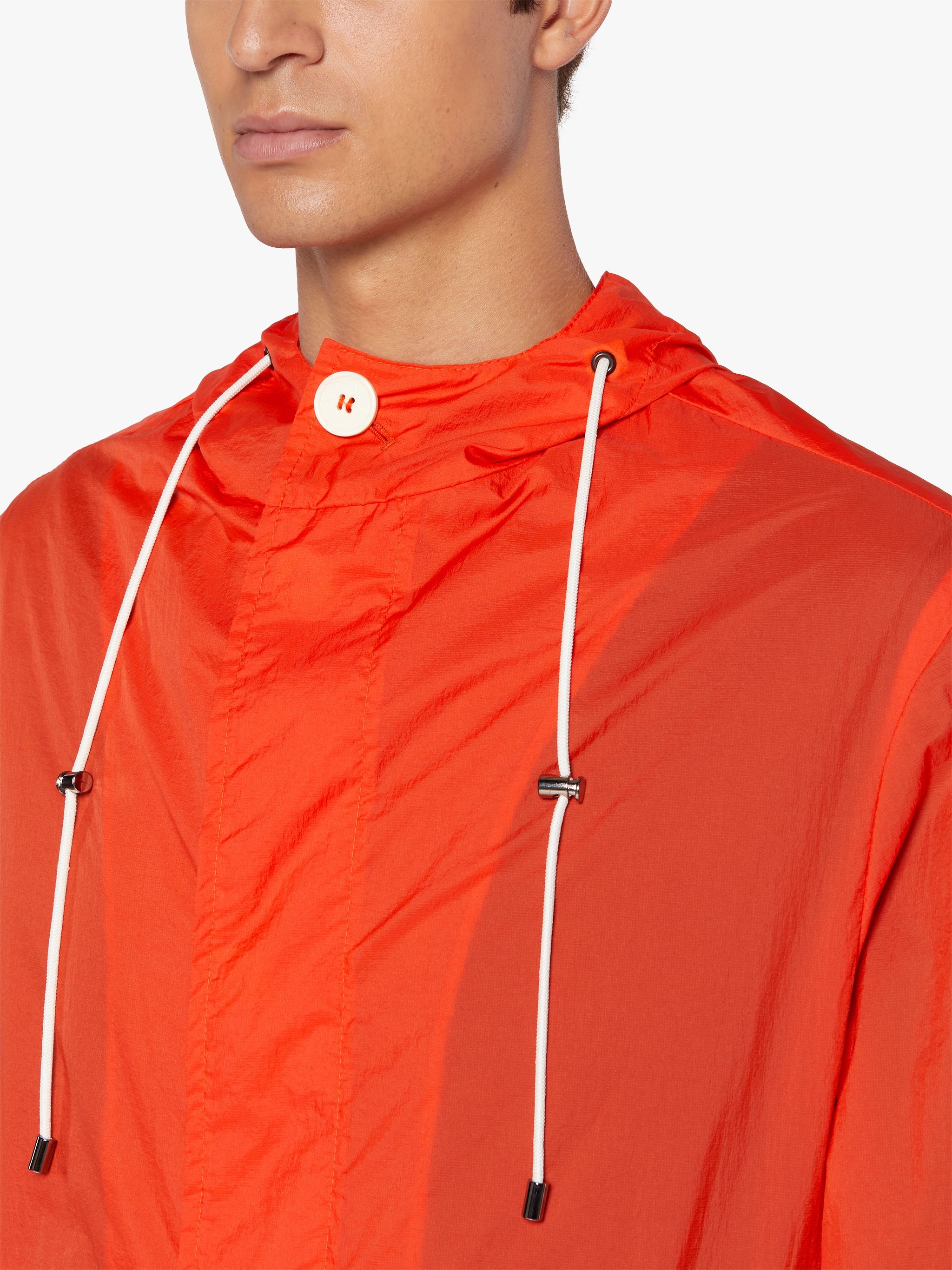WOLFSON ORANGE NYLON HOODED COAT | GMM-219 - 5