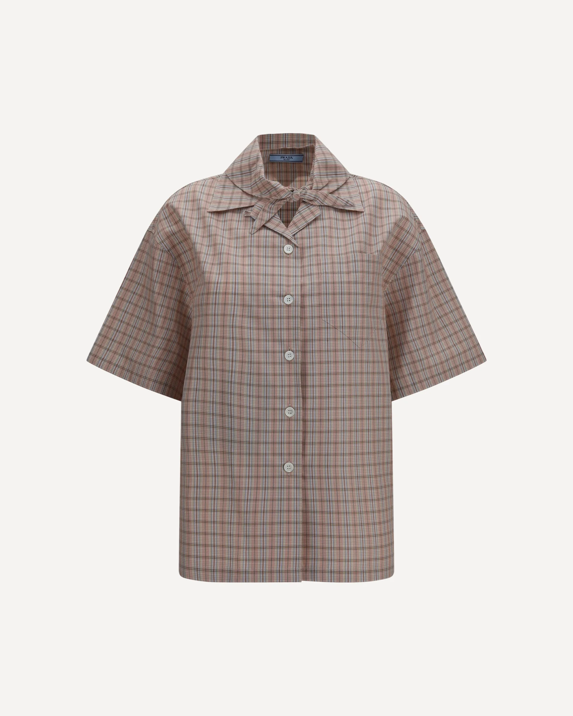 Short-sleeved Check Shirt - 1