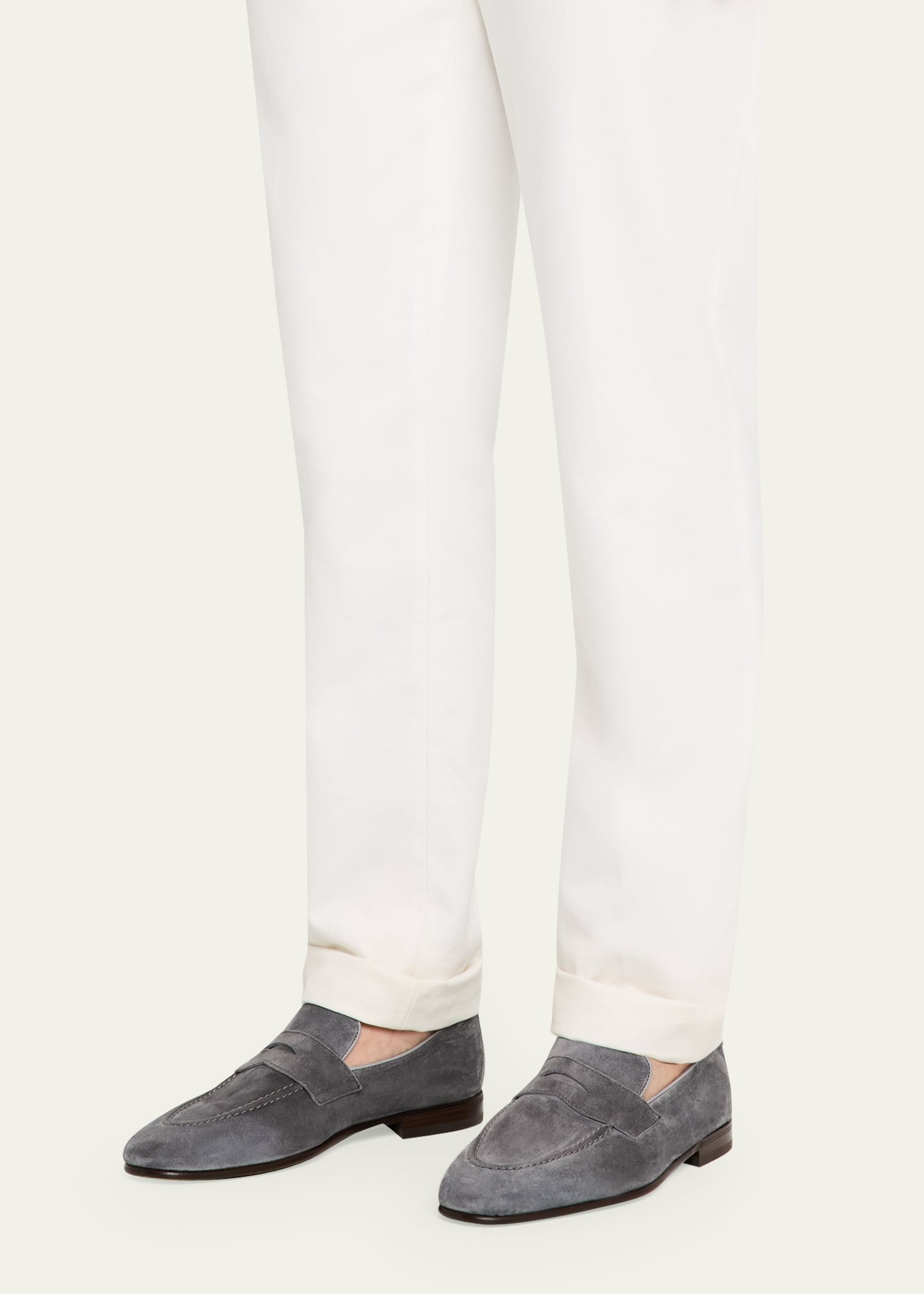 Men's Suede Penny Loafers - 2