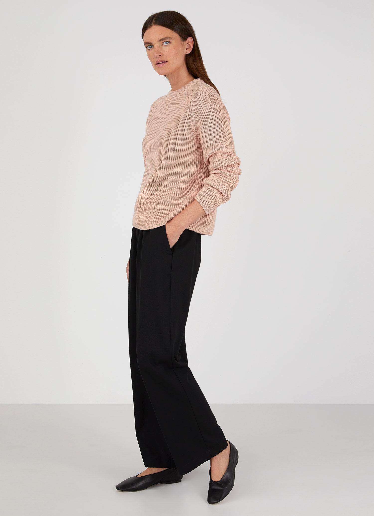 Cotton Boxy Crew Neck Jumper - 2